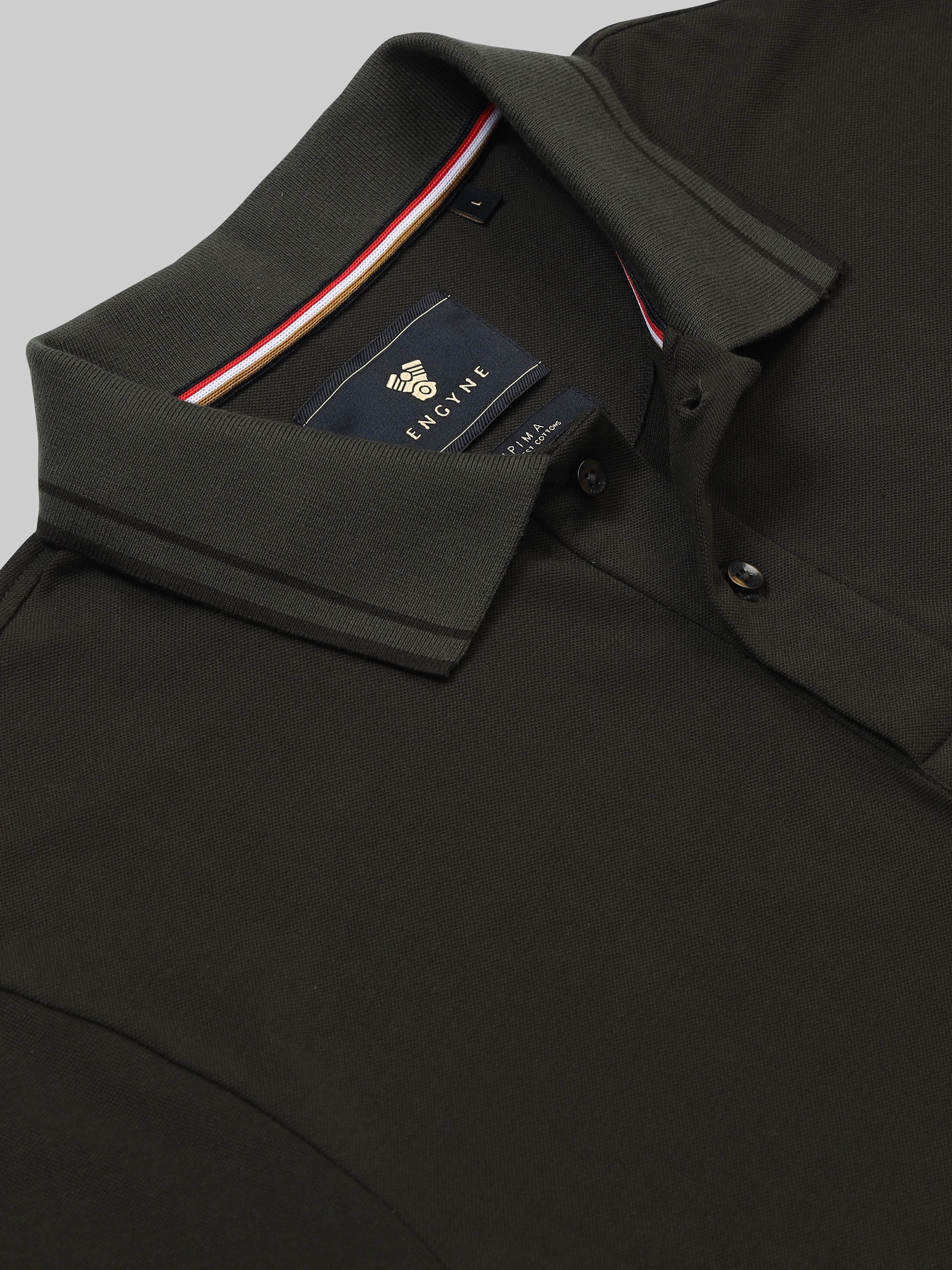 Men’s olive polo t-shirt