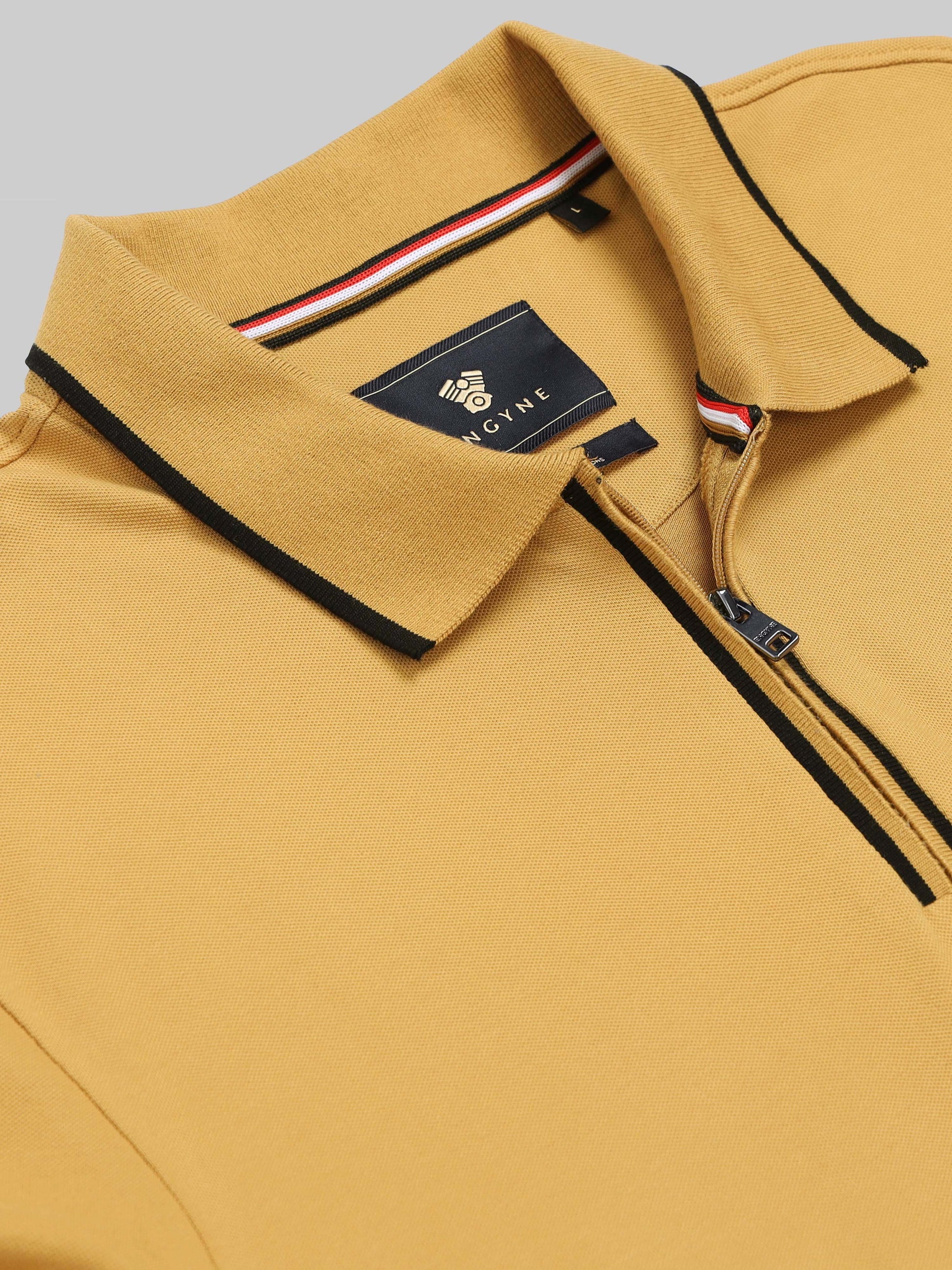 Men’s mustard yellow polo t-shirt