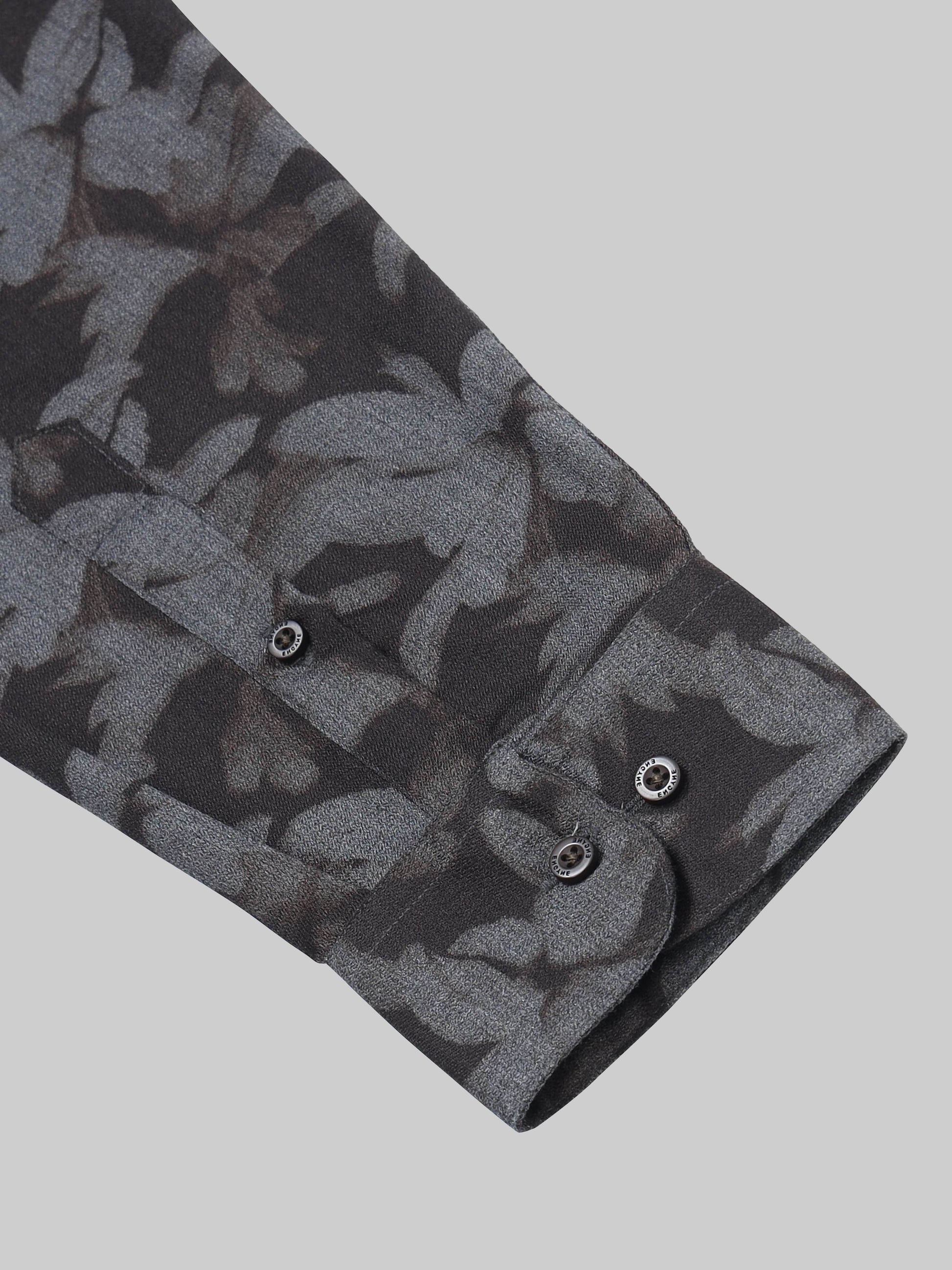 Midnight Petals Floral Full Sleeve Shirt - Dk. Brown - ENGYNE
