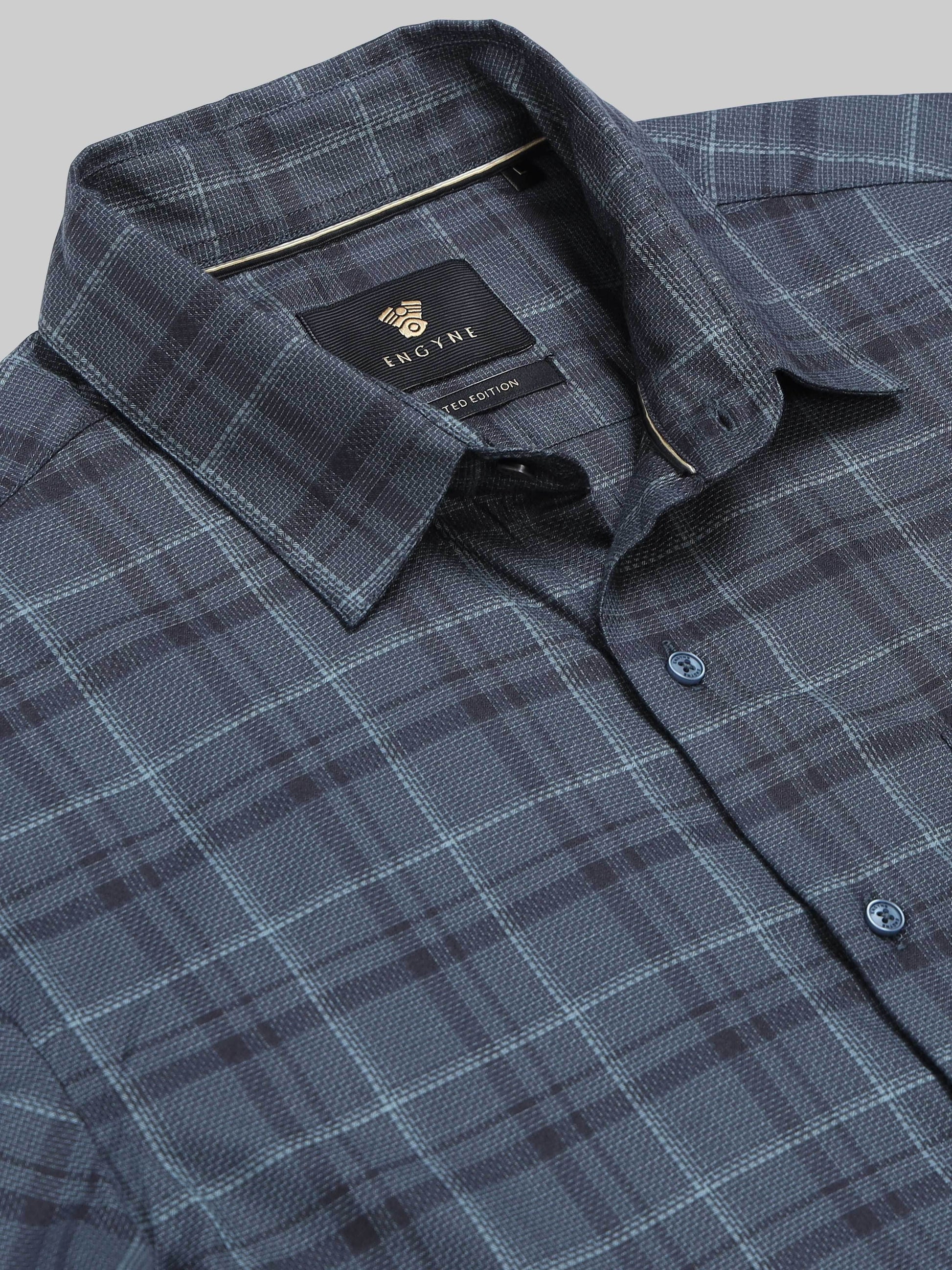 Heritage Plaid Check Full Sleeve Shirt - Dk Grey - ENGYNE