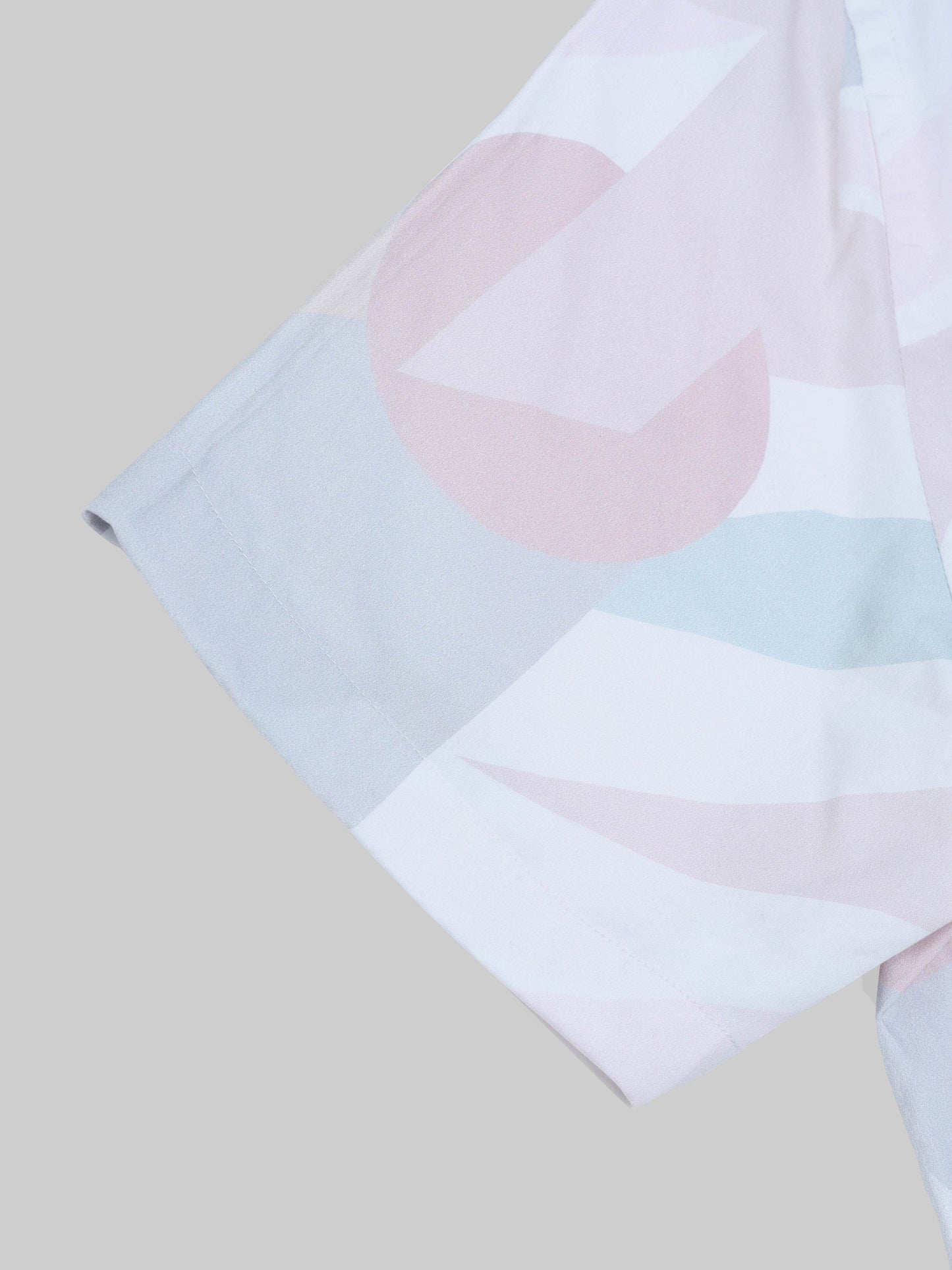 Geometric Abstract Pattern Realm Short Sleeve Shirt - Pink - ENGYNE