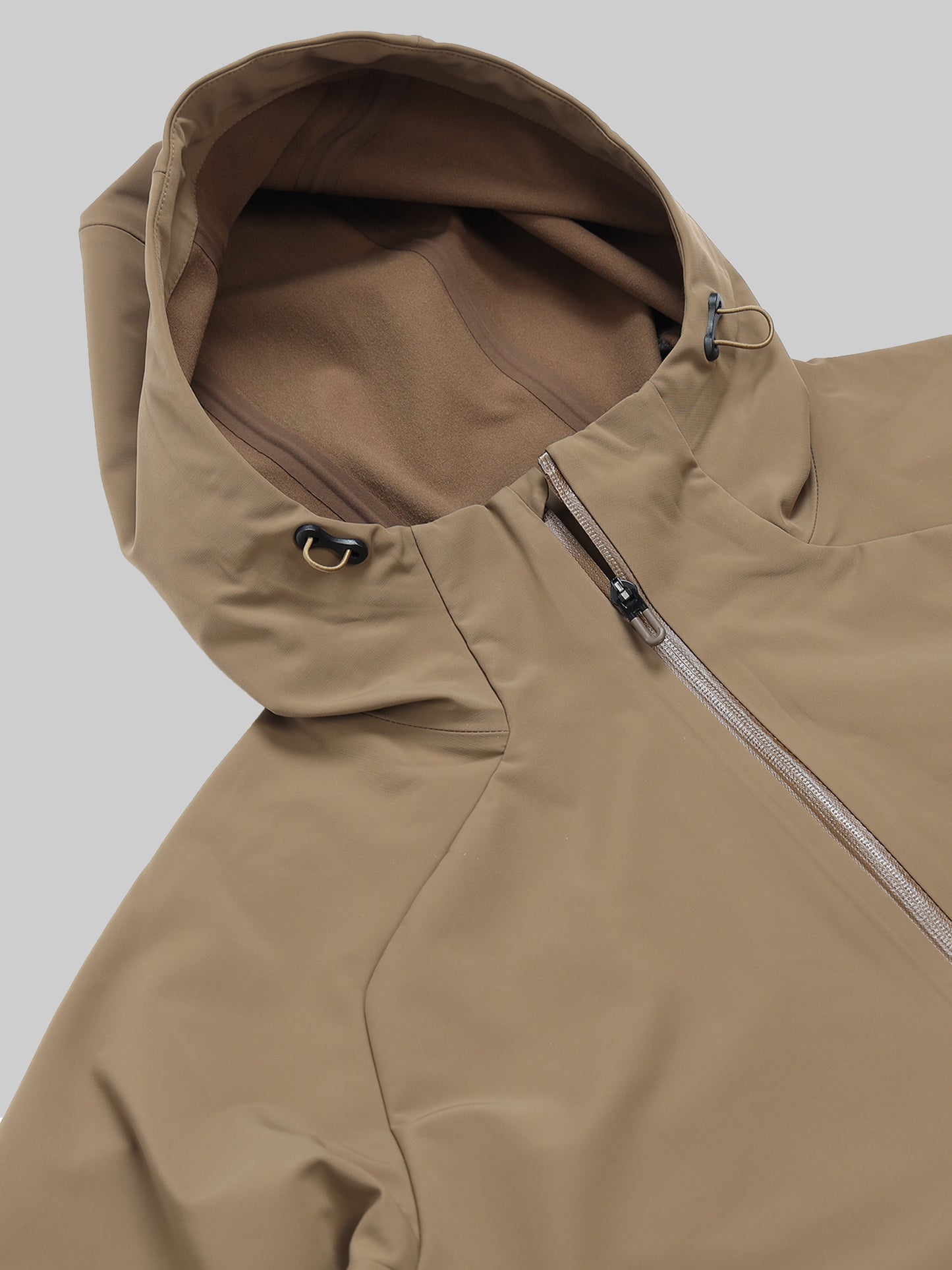 Shadow Flux Hooded Full Zip Jacket Beige