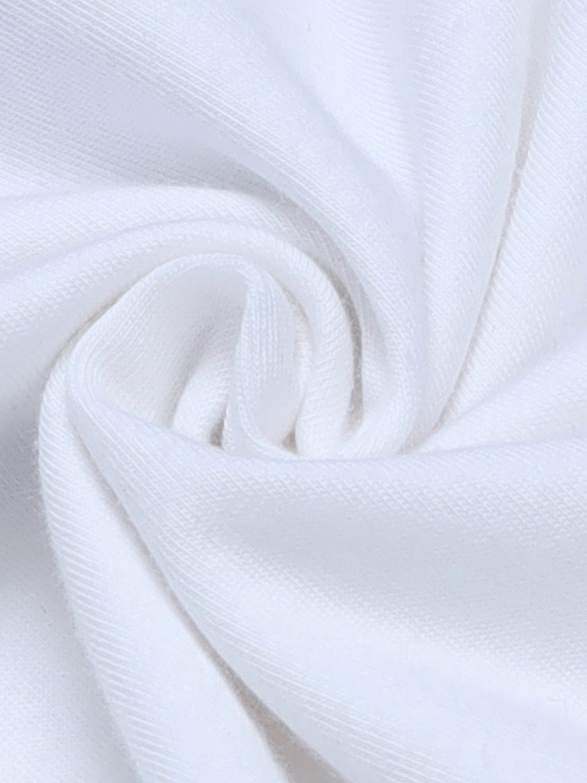 Regular-fit Full-Sleeve T-shirt in Supima Cotton Lycra with Rainbow Reflective Print Detailing - White - ENGYNE