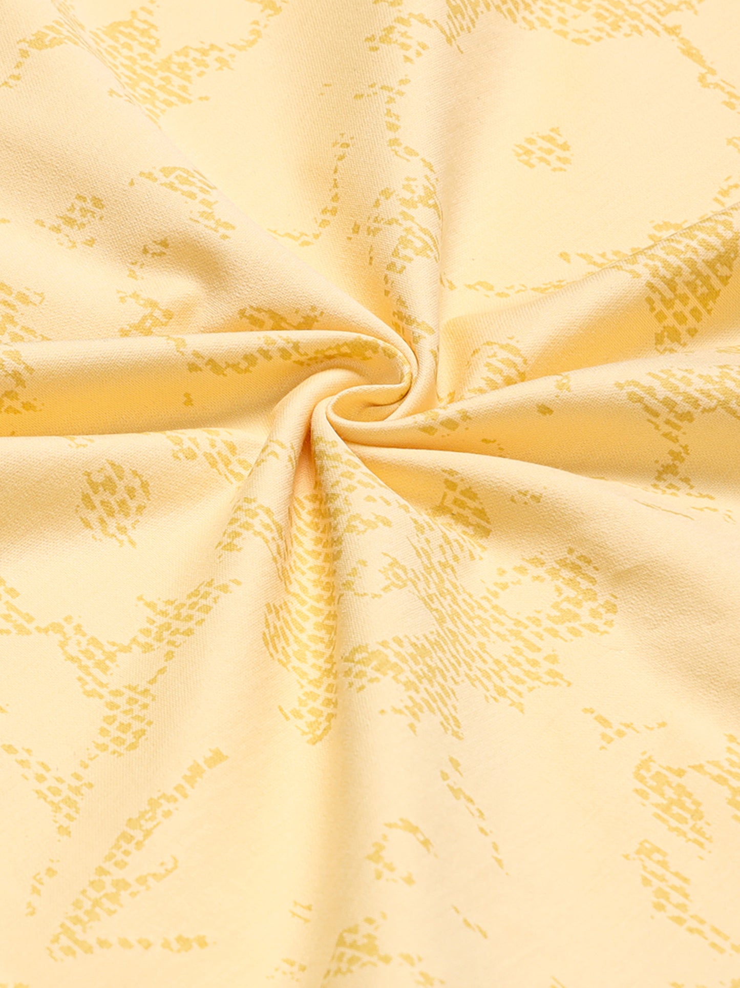 Supima Cotton LuxeKnit Polo with Rotary All-Over Print Light Yellow