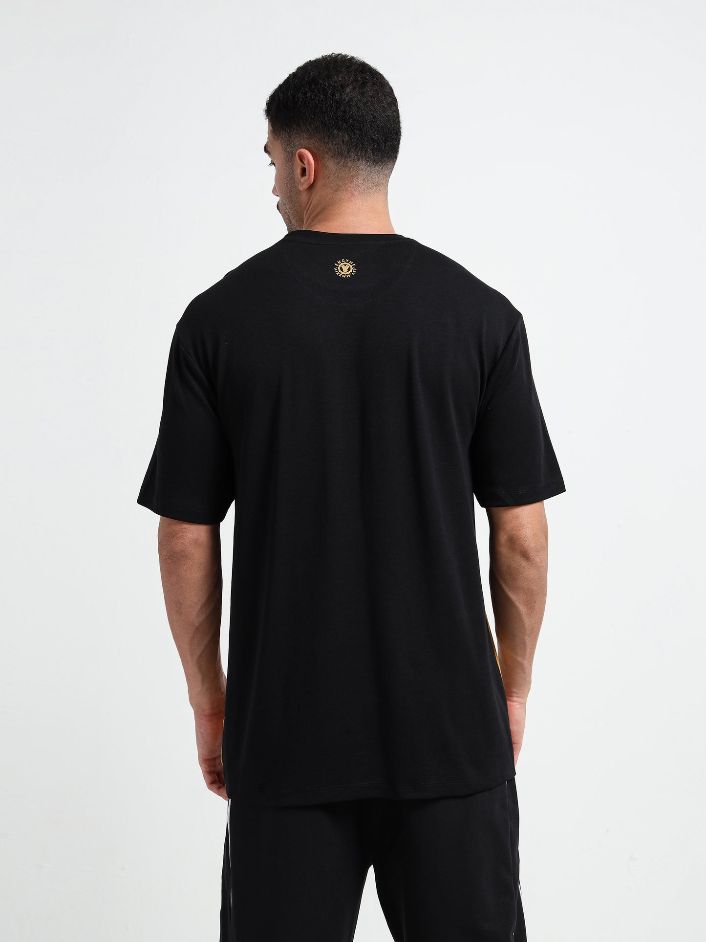 Engyne Oversize Cut & Sew T-Shirt in Supima Cotton Emblem Edition White