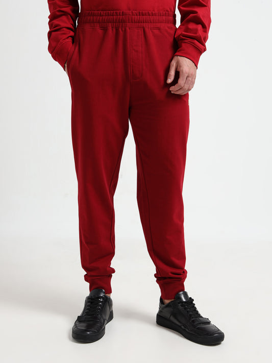 Rougen Lycra  Dark Red Jogger for Men