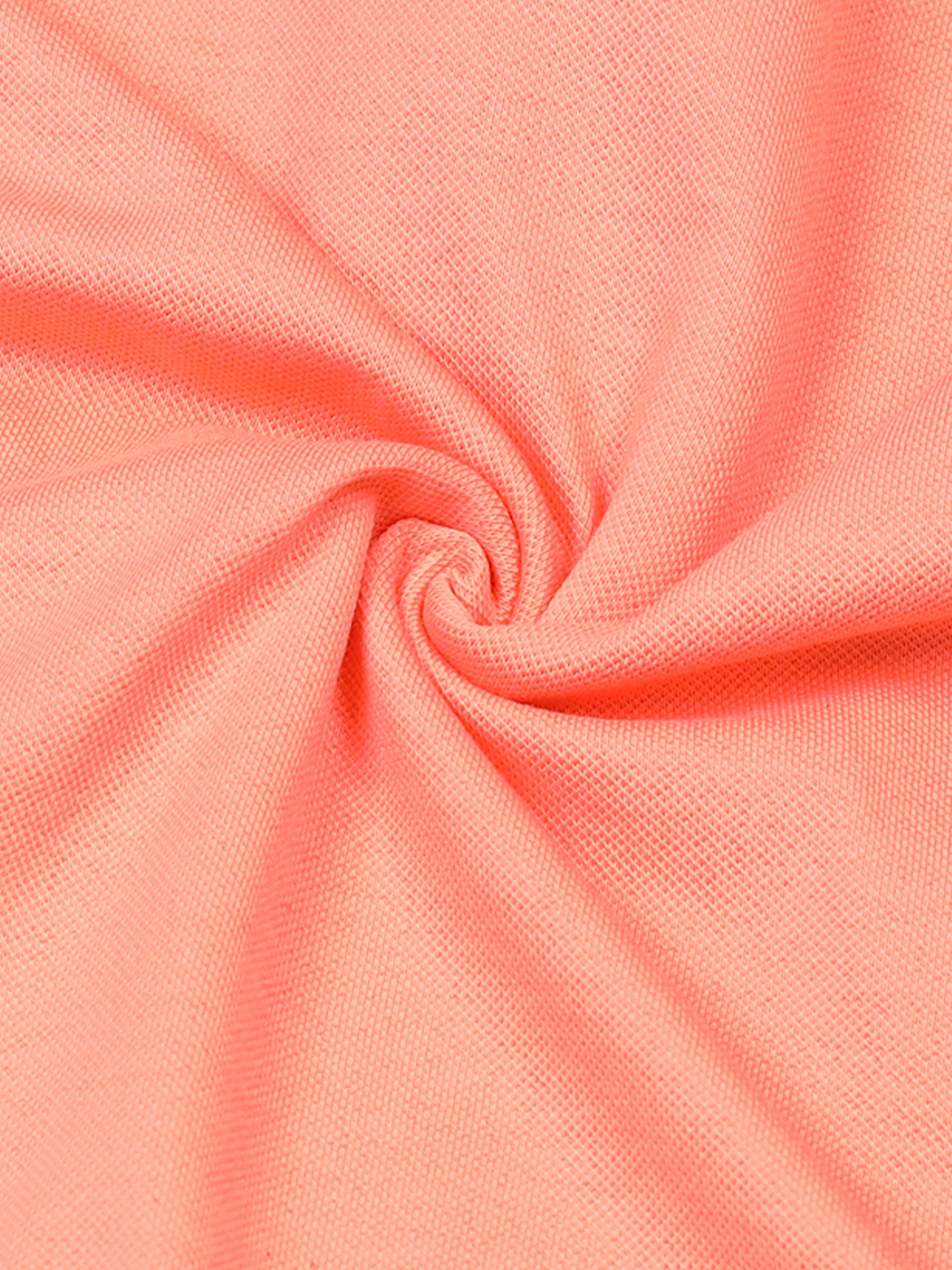Engyne Rougen Piqué Polo – Speed Breaker Collar & Zipper Placket Light Orange