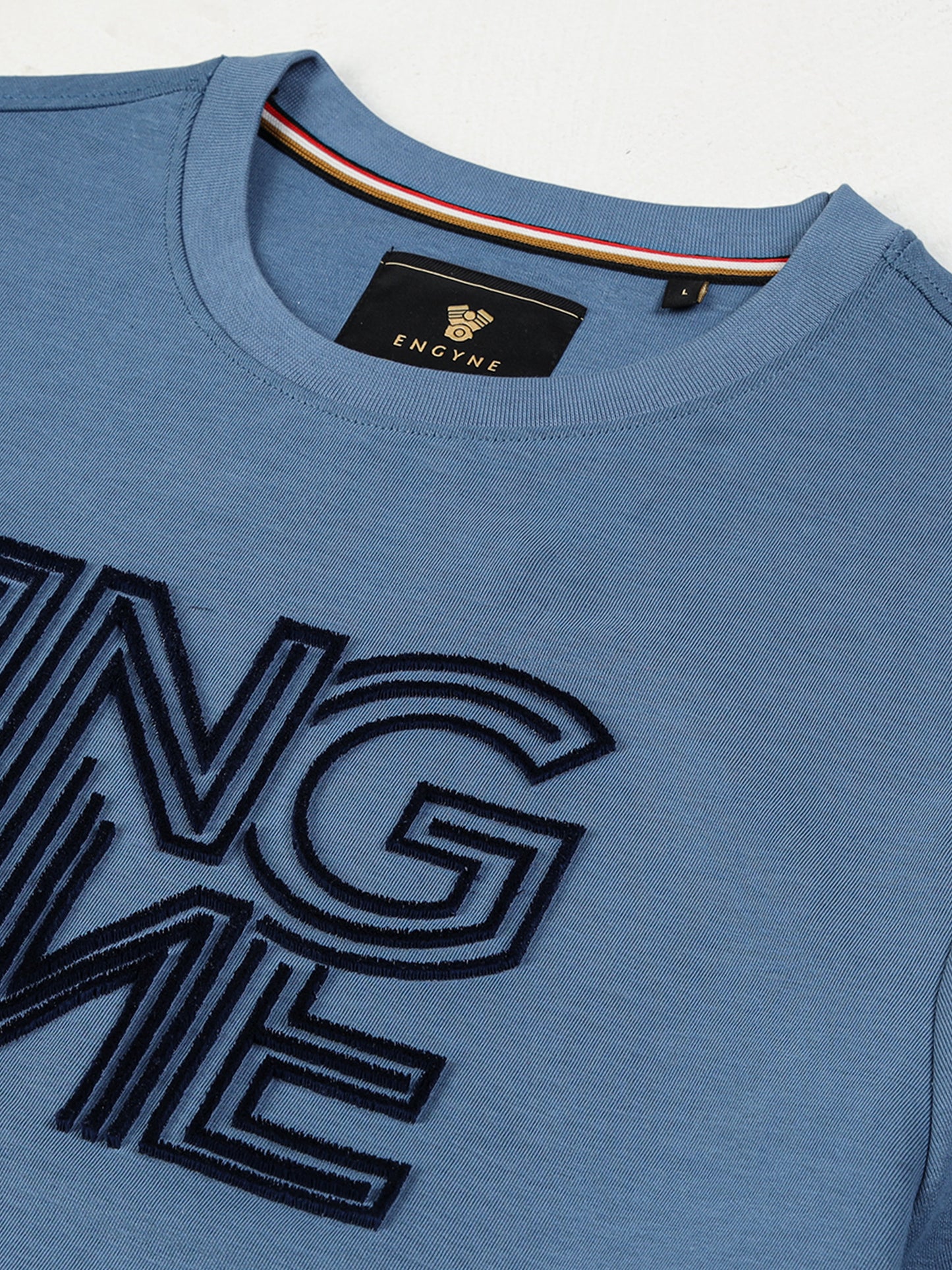 Crew Neck Sweatshirt with DTM Tuft 'Engyne' Embroidery Gasoline