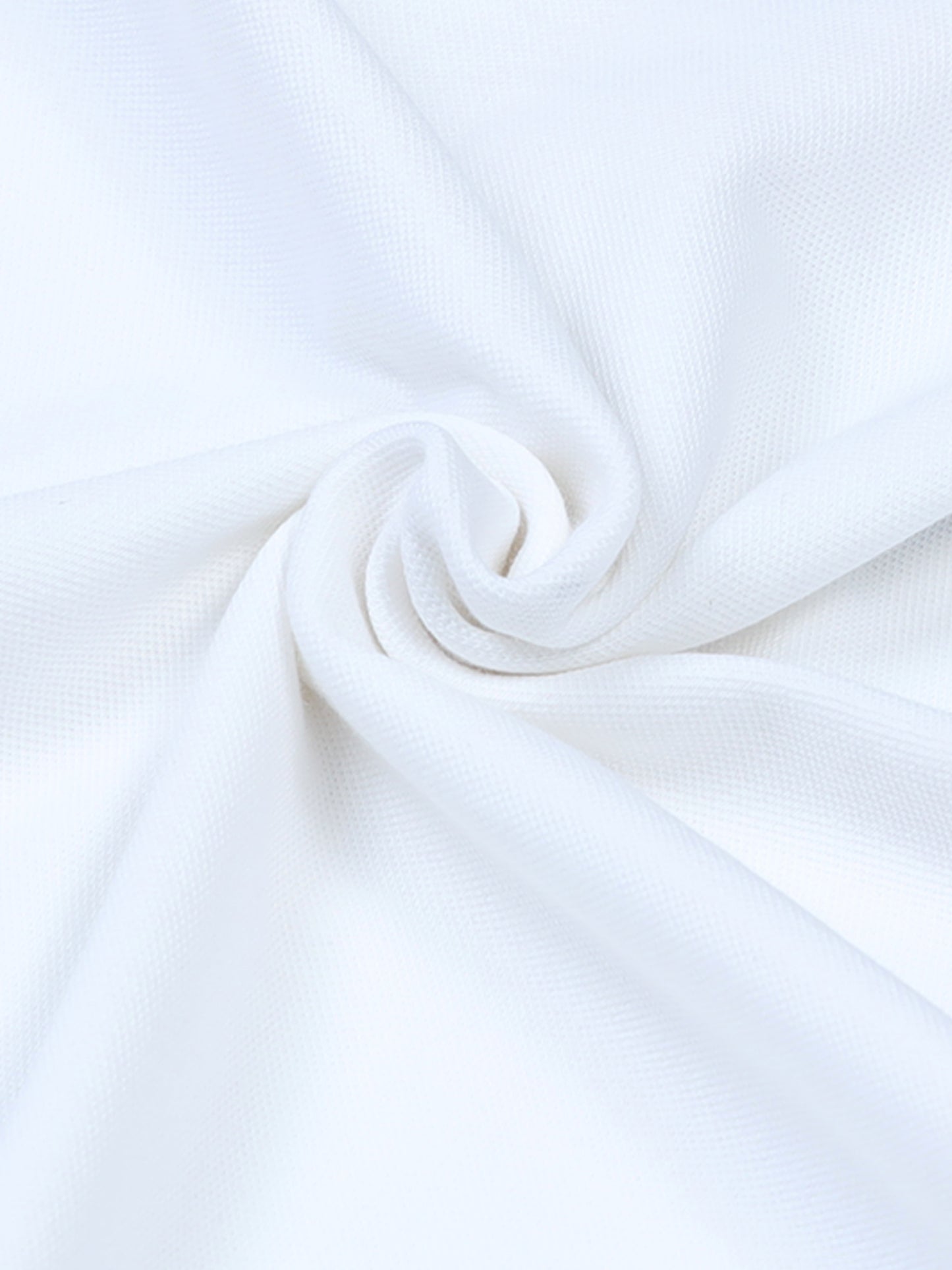 Engyne Supima Cotton Lycra Pique Polo – Signature Flag Tipped with Sticker Print White