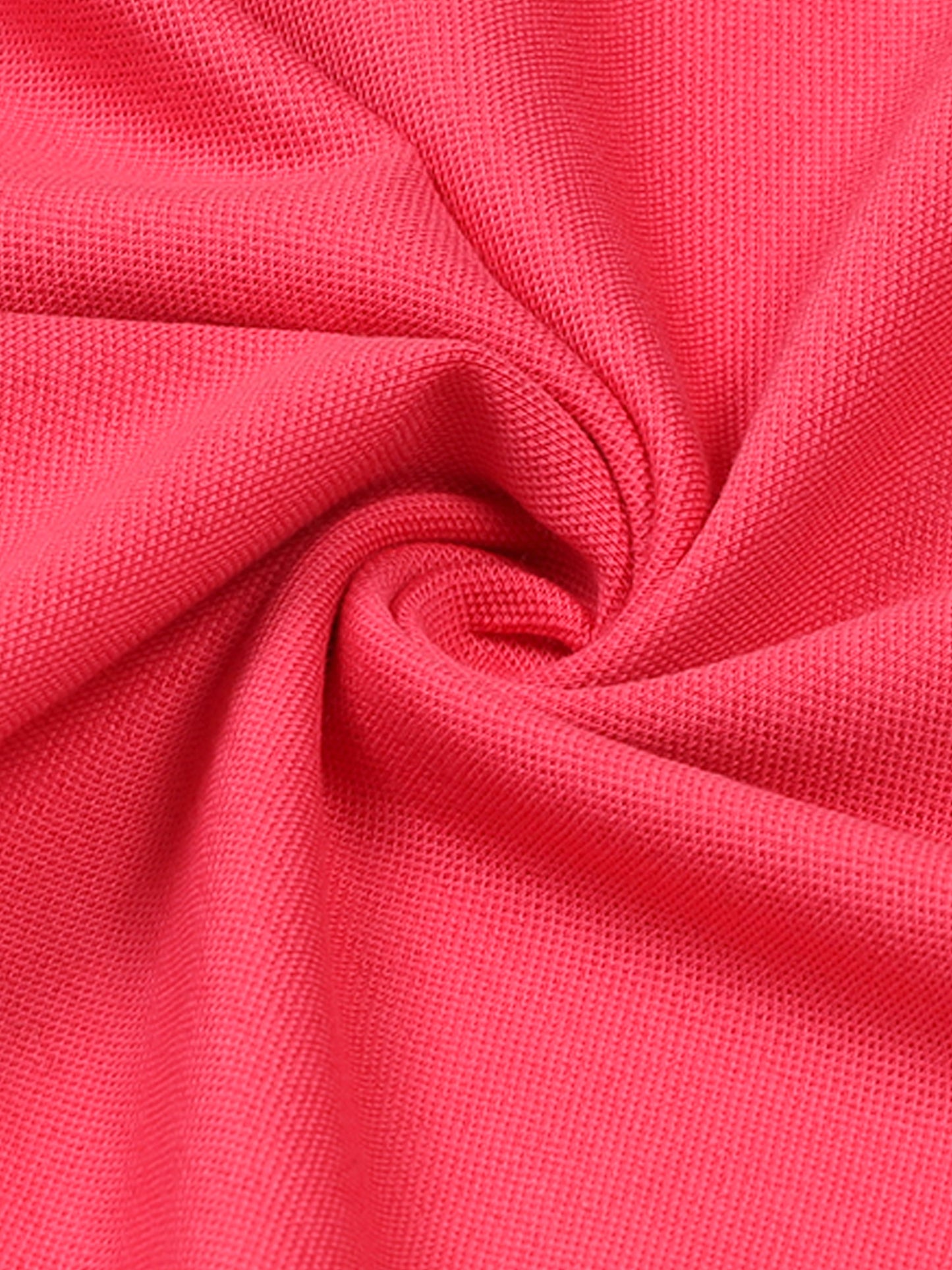 Engyne Supima Cotton Lycra Polo – Zipper Placket & Tonal Branding Neon Pink