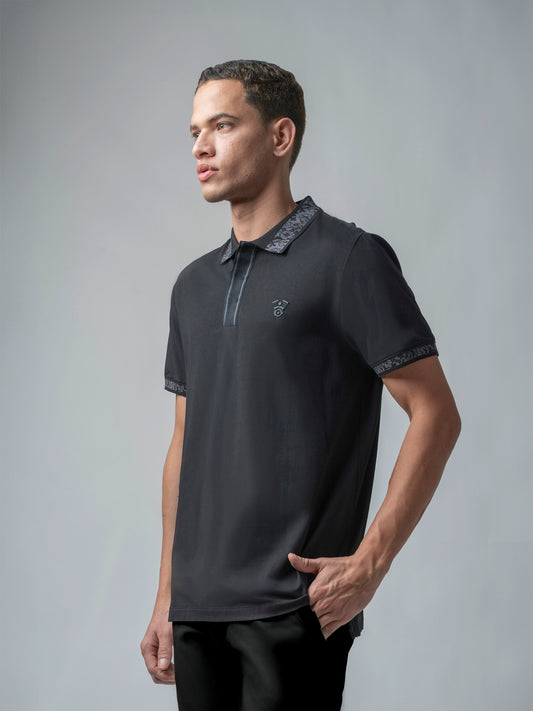 Jersène Jersey HD Sticker Iconic Emblem Black Polo for Men