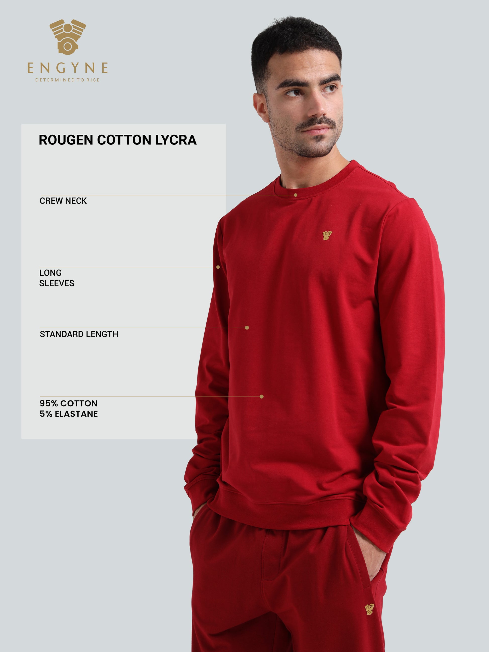 Dark Red Crewneck Sweatshirt