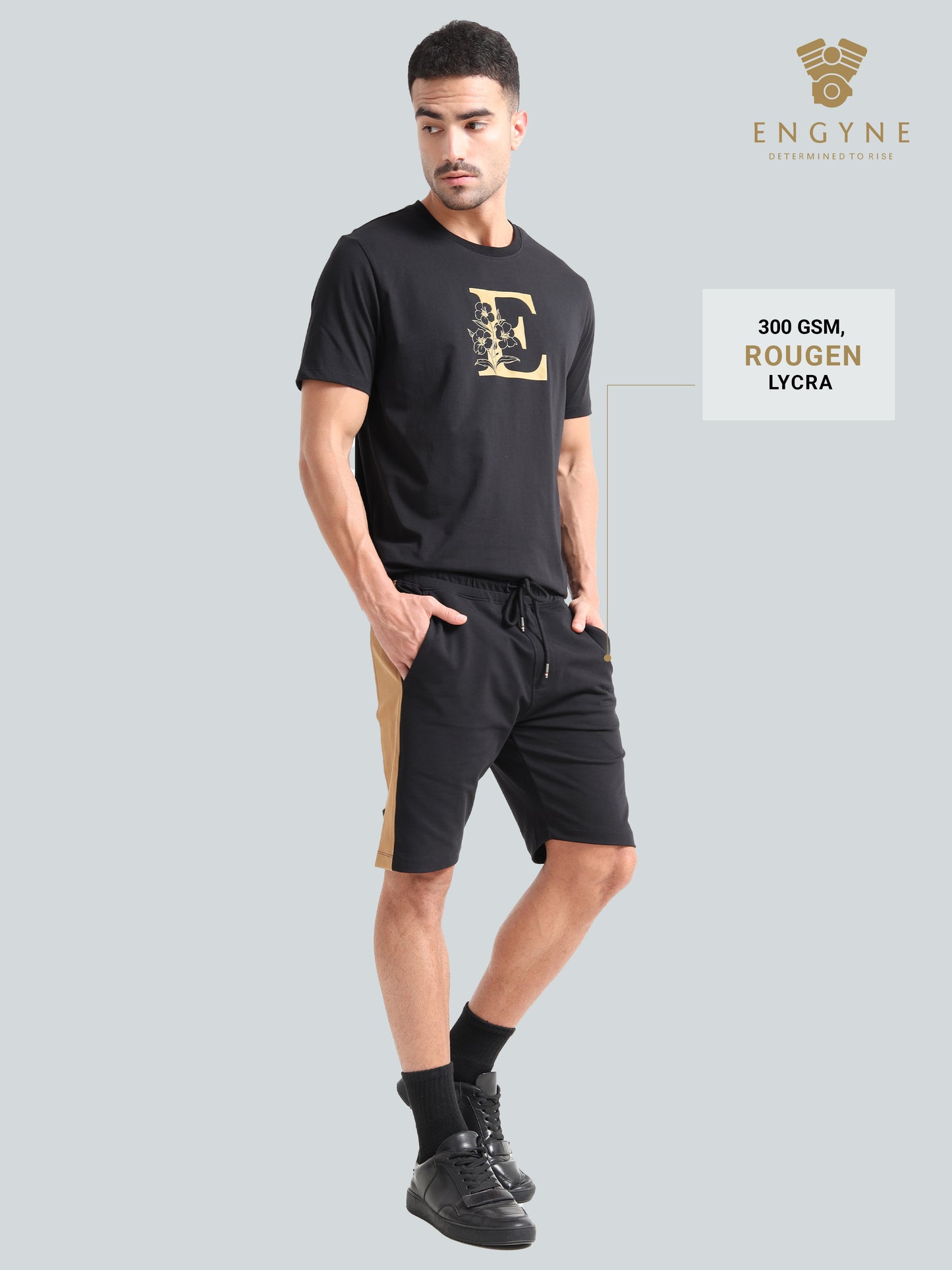 black printed t shirt
