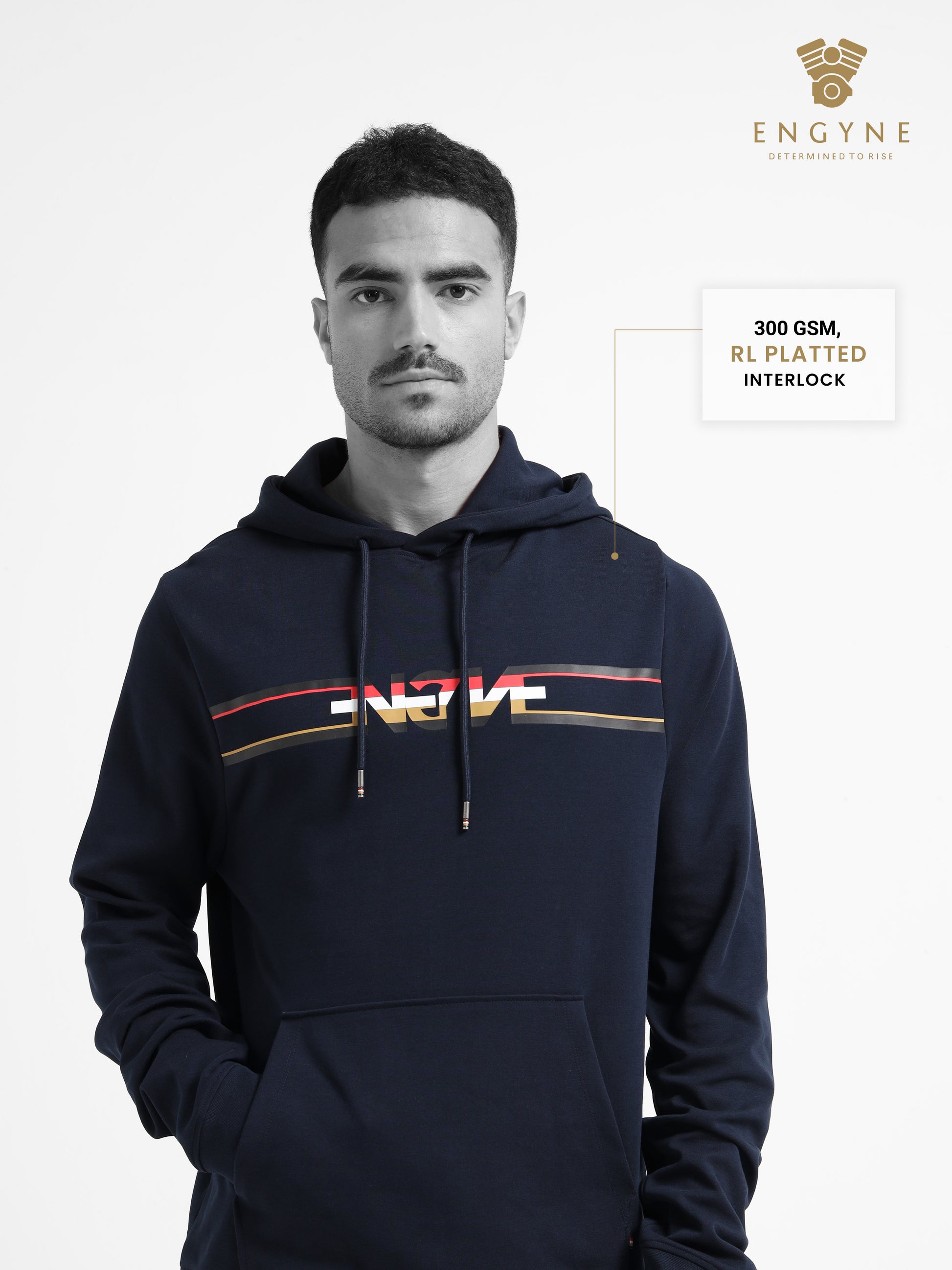 navy hoodie