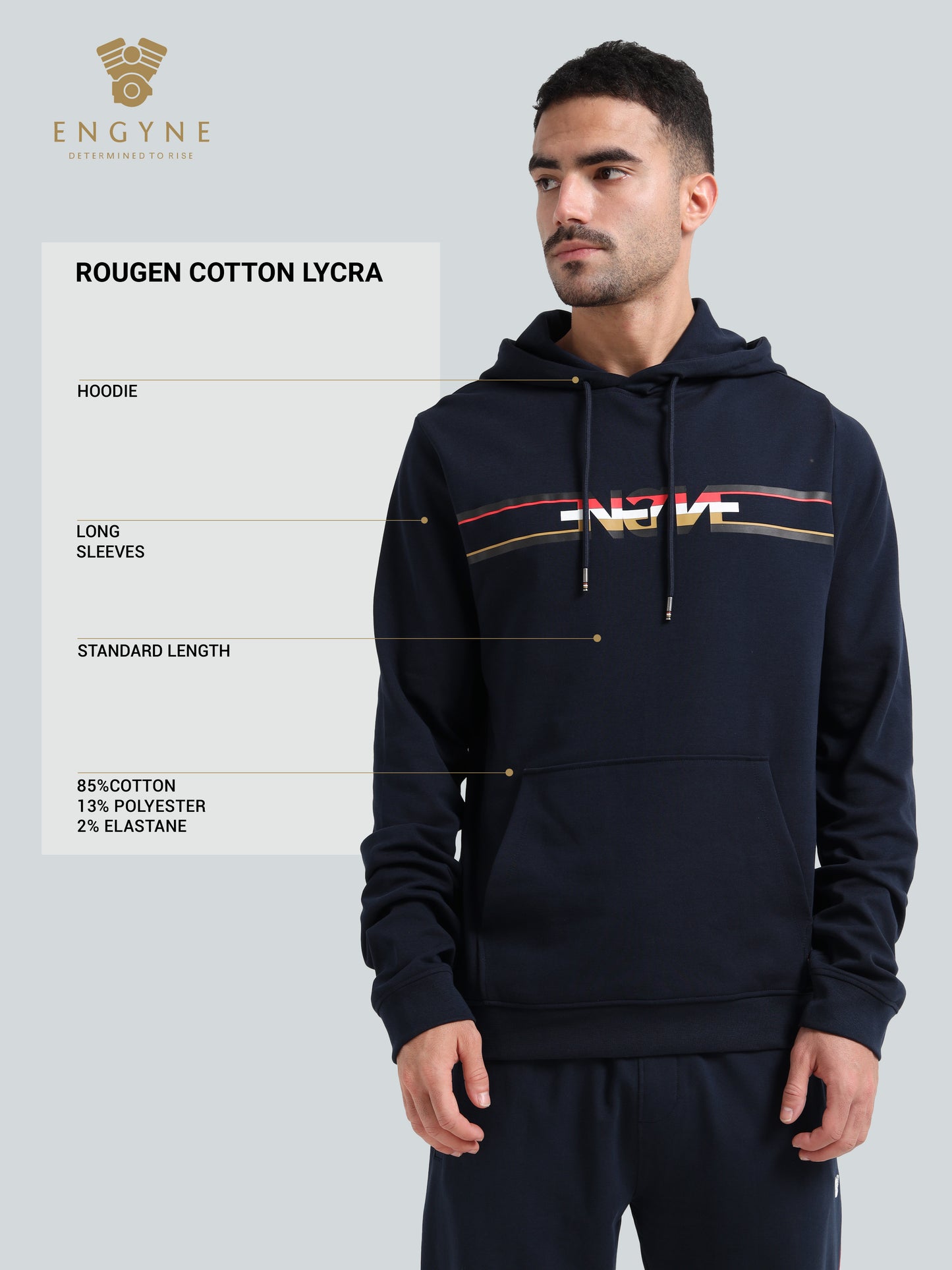 navy hoodie