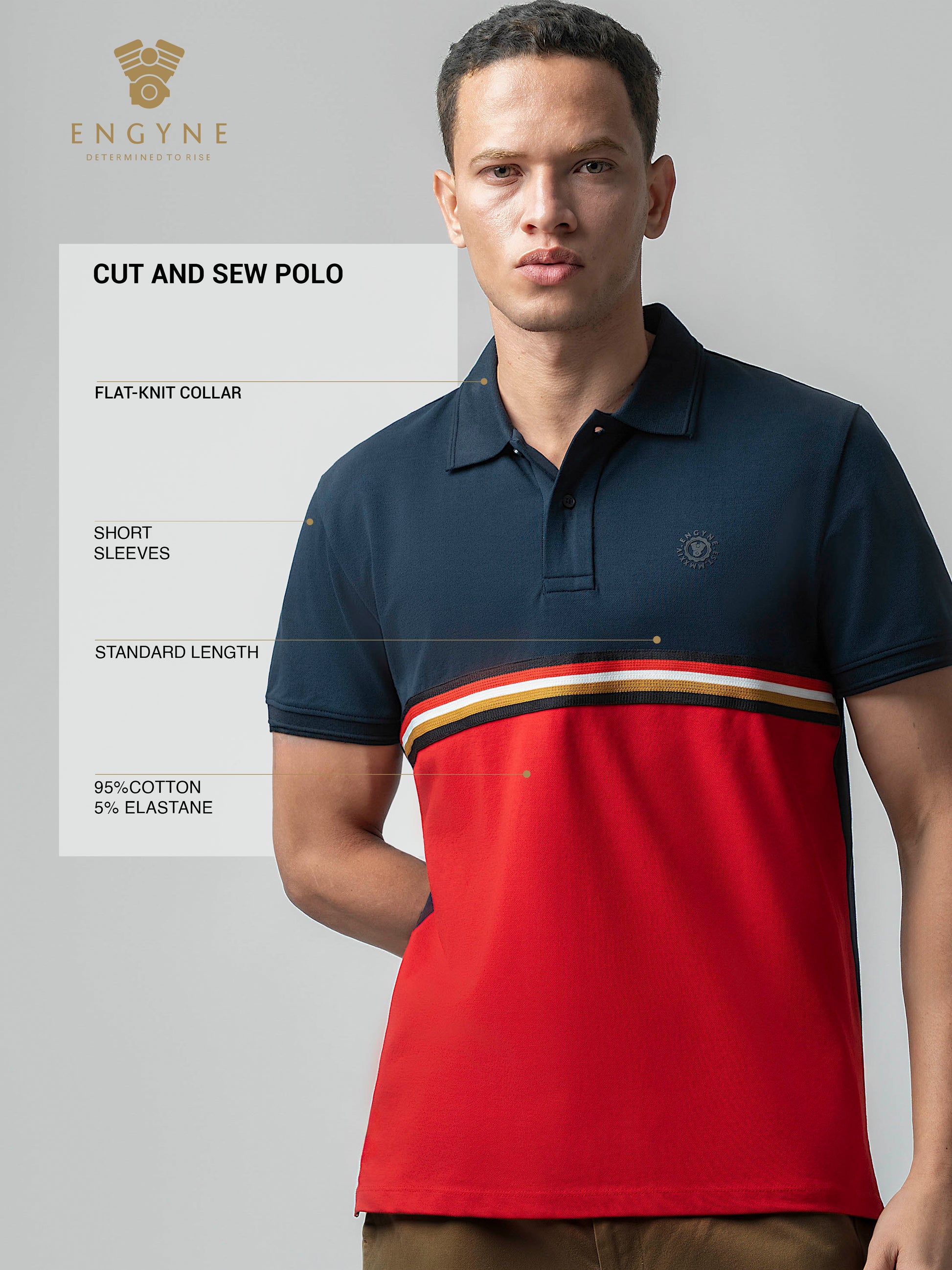 Supima Cotton Lycra Navy Blue Polo T Shirt For Men