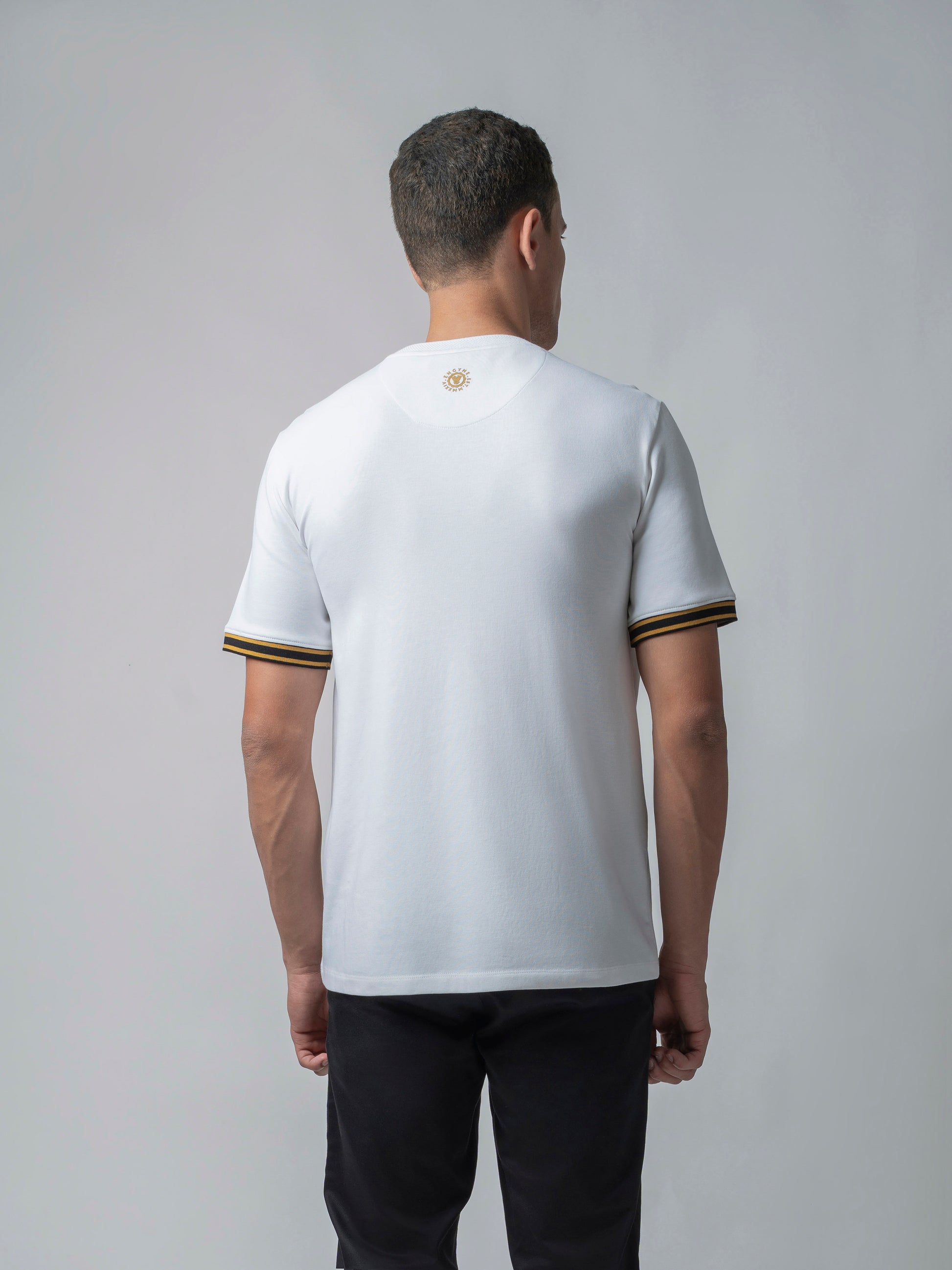 Supima Cotton Lycra White t Shirt for Men Round Neck