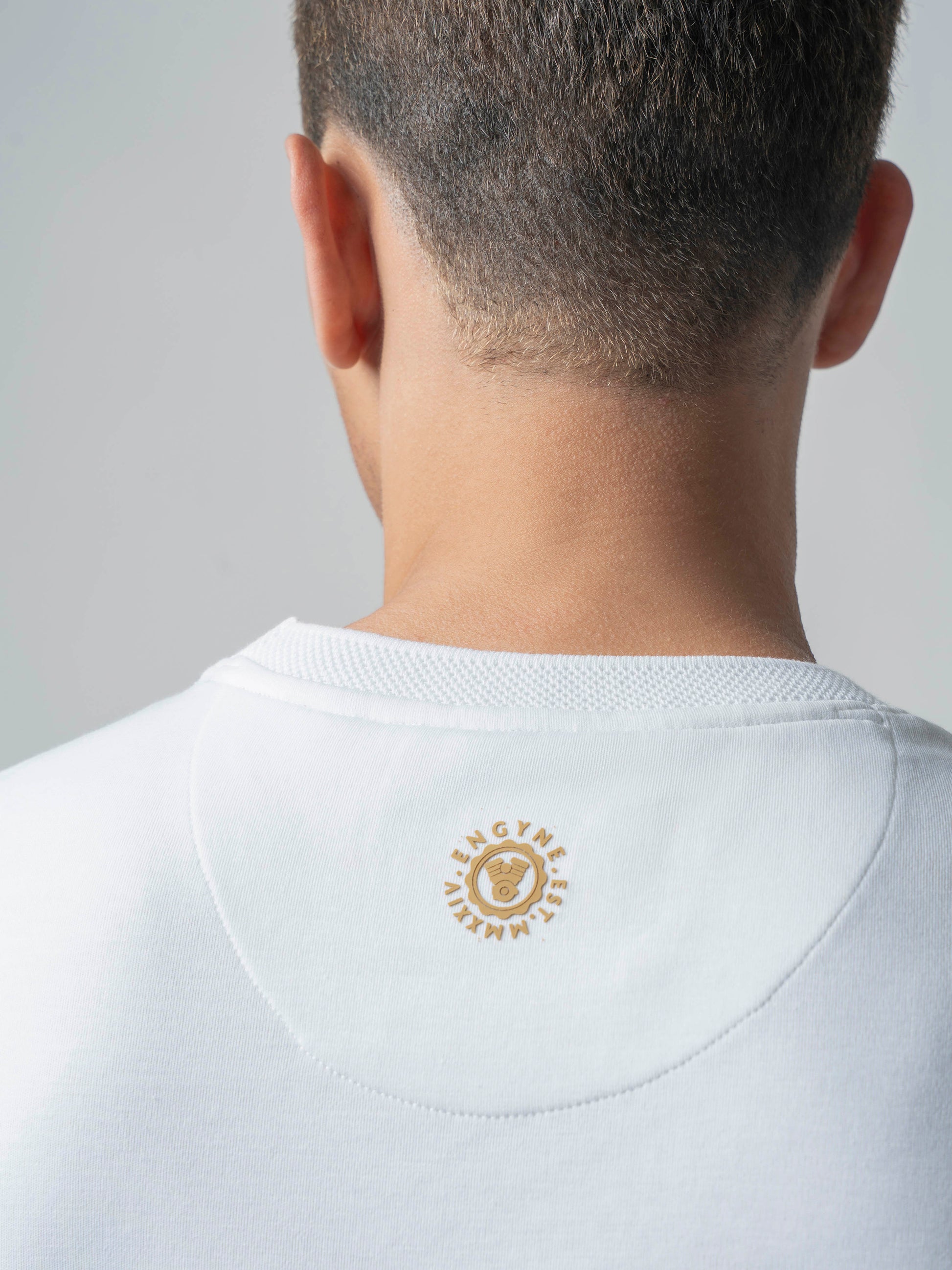 Supima Cotton Lycra White t Shirt for Men Round Neck