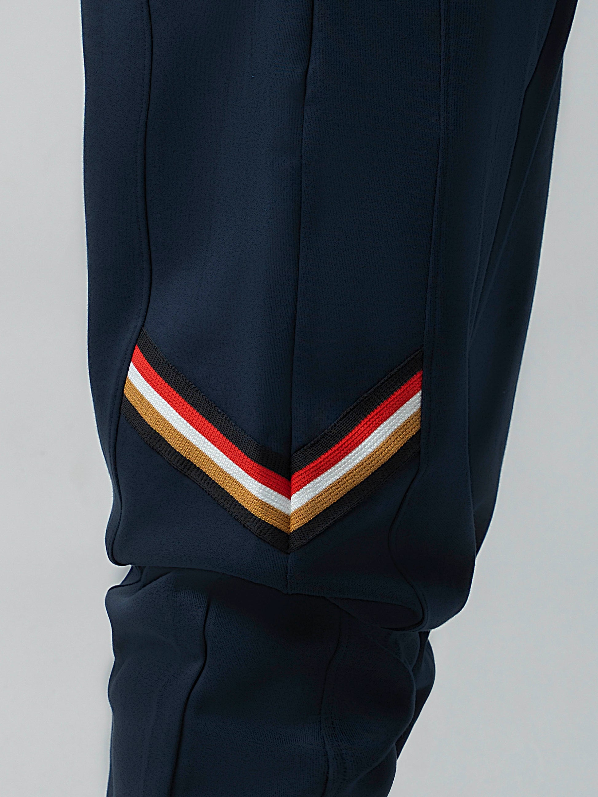 Cotton 4-Color Flag Tape Mens Navy Joggers