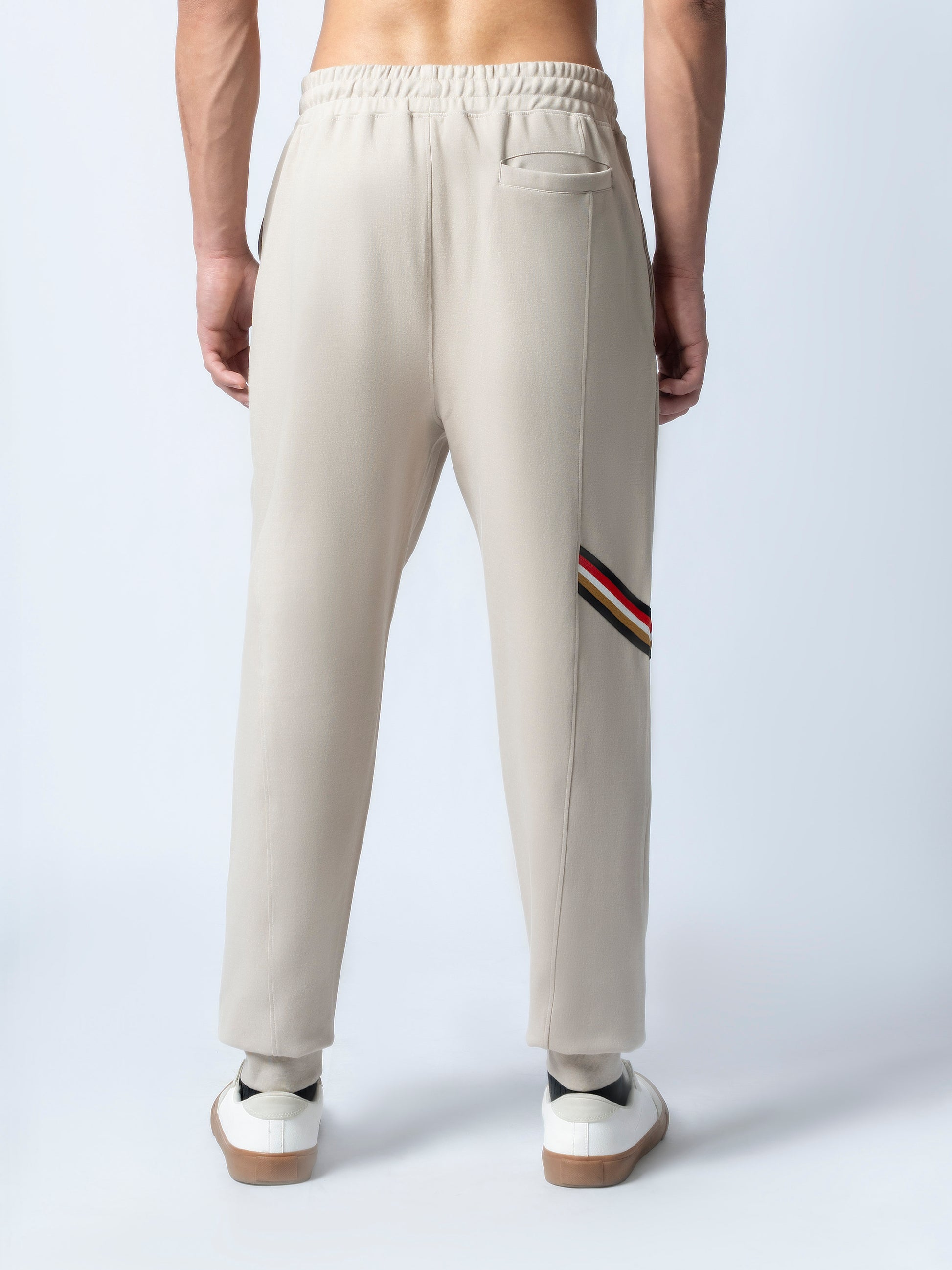 Cotton 4-Color Flag Tape Sand Drawstring Joggers For Men