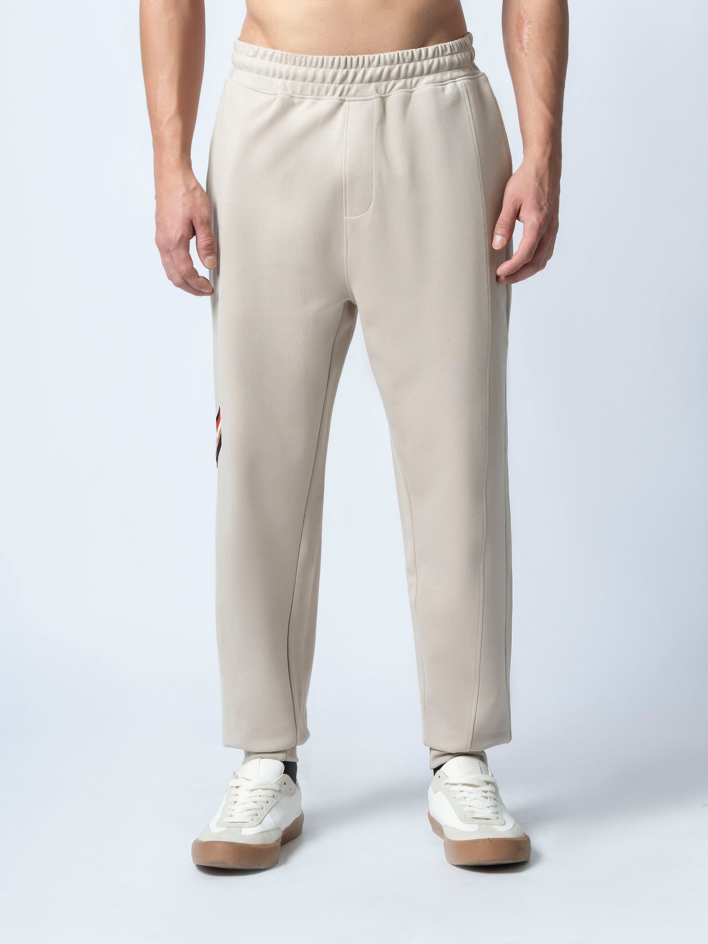 Cotton 4-Color Flag Tape Sand Drawstring Joggers For Men