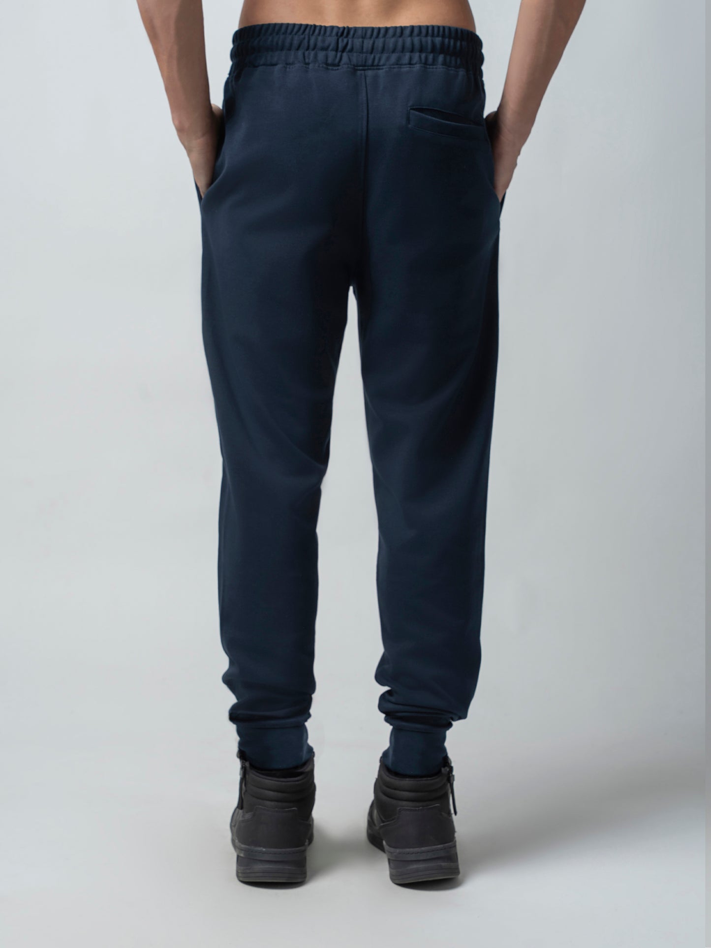 Engyne' Embroidery Navy Blue Joggers