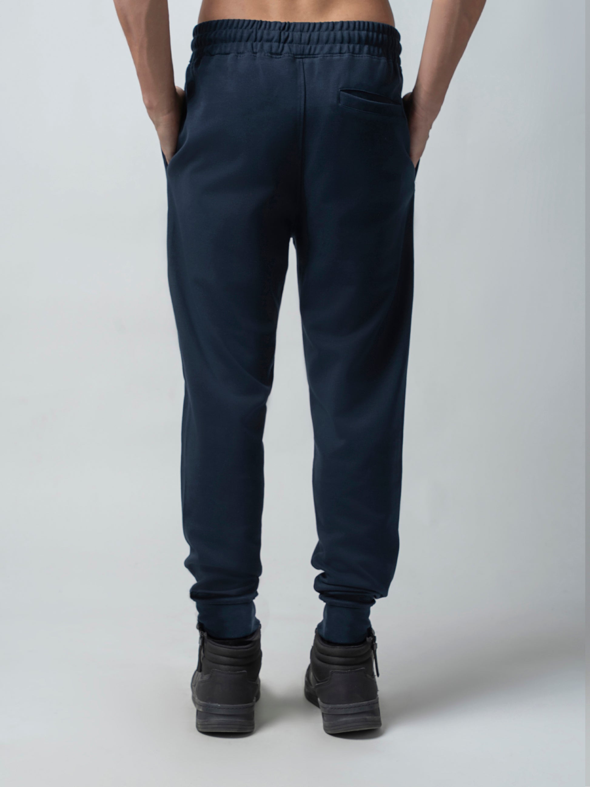 Engyne' Embroidery Navy Blue Joggers