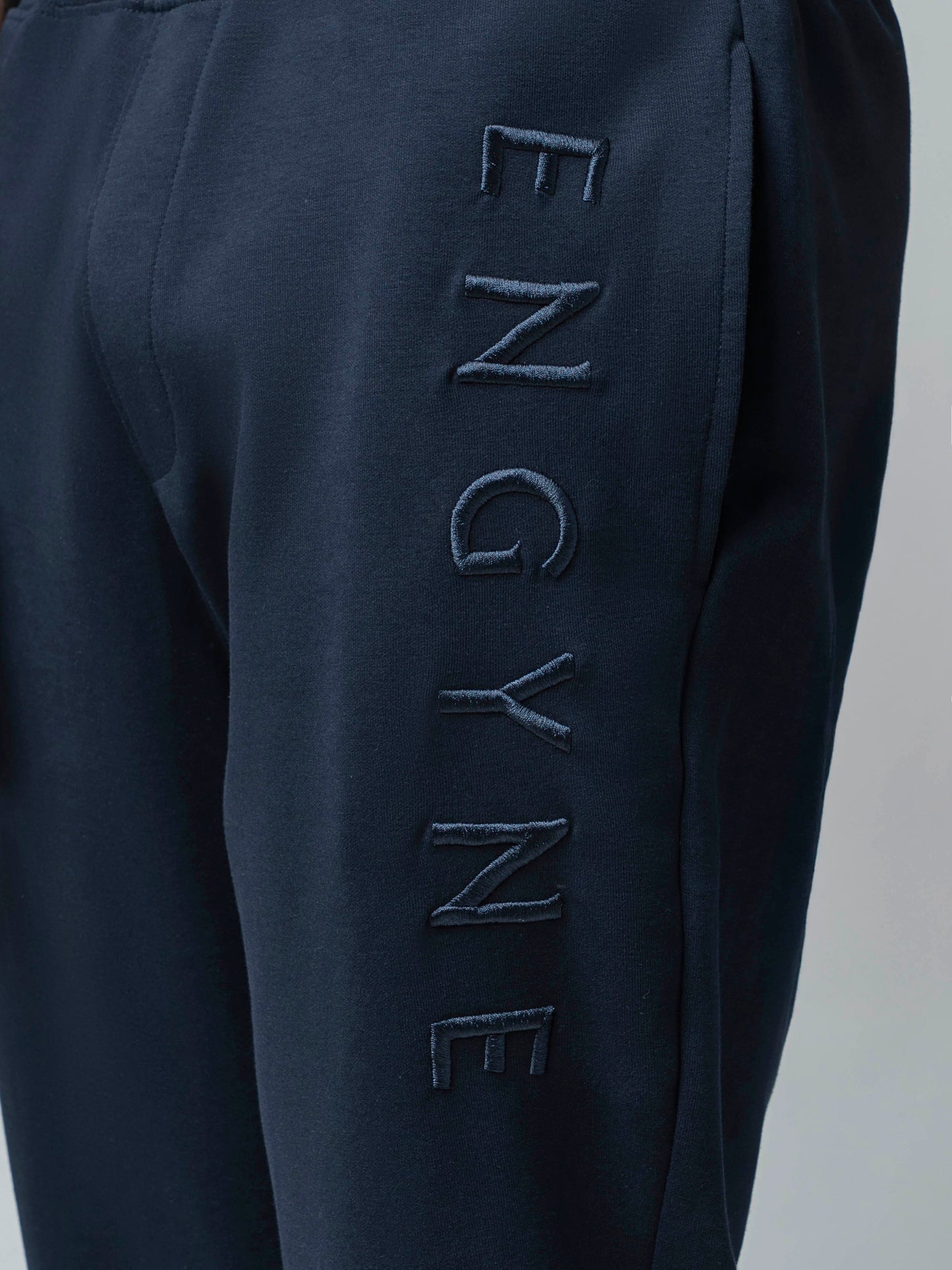 Engyne' Embroidery Navy Blue Joggers