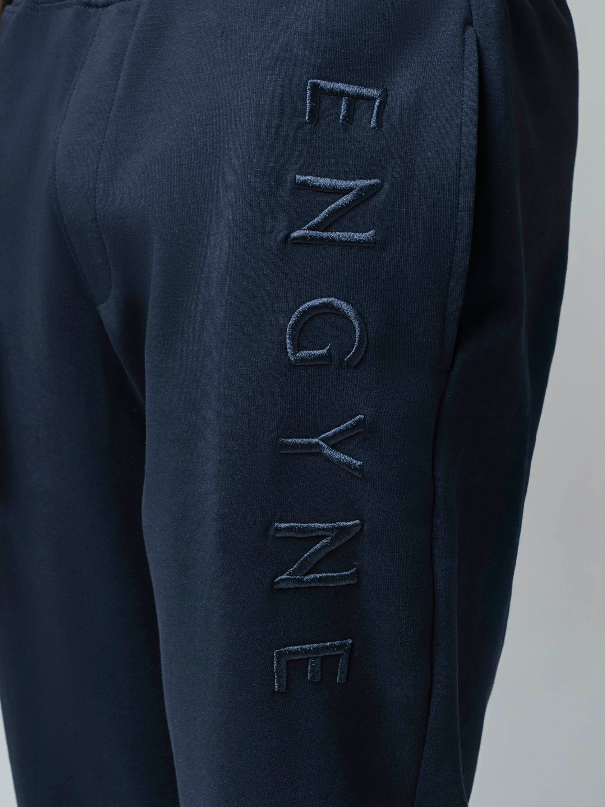Engyne' Embroidery Navy Blue Joggers