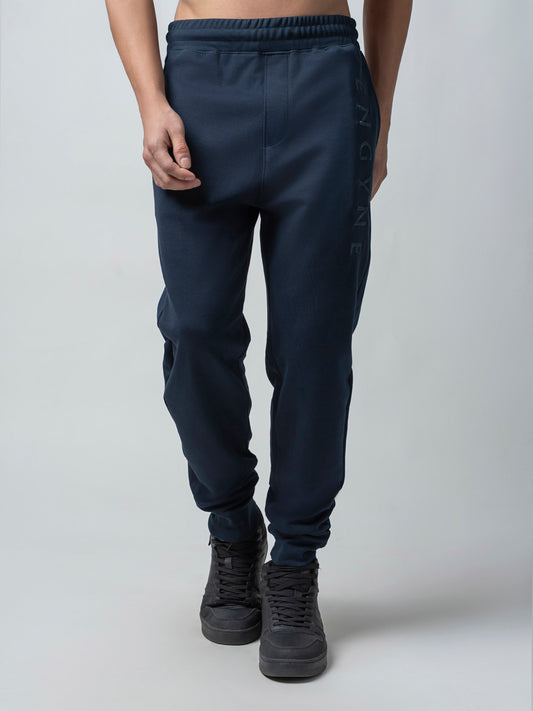 Engyne' Embroidery Navy Blue Joggers
