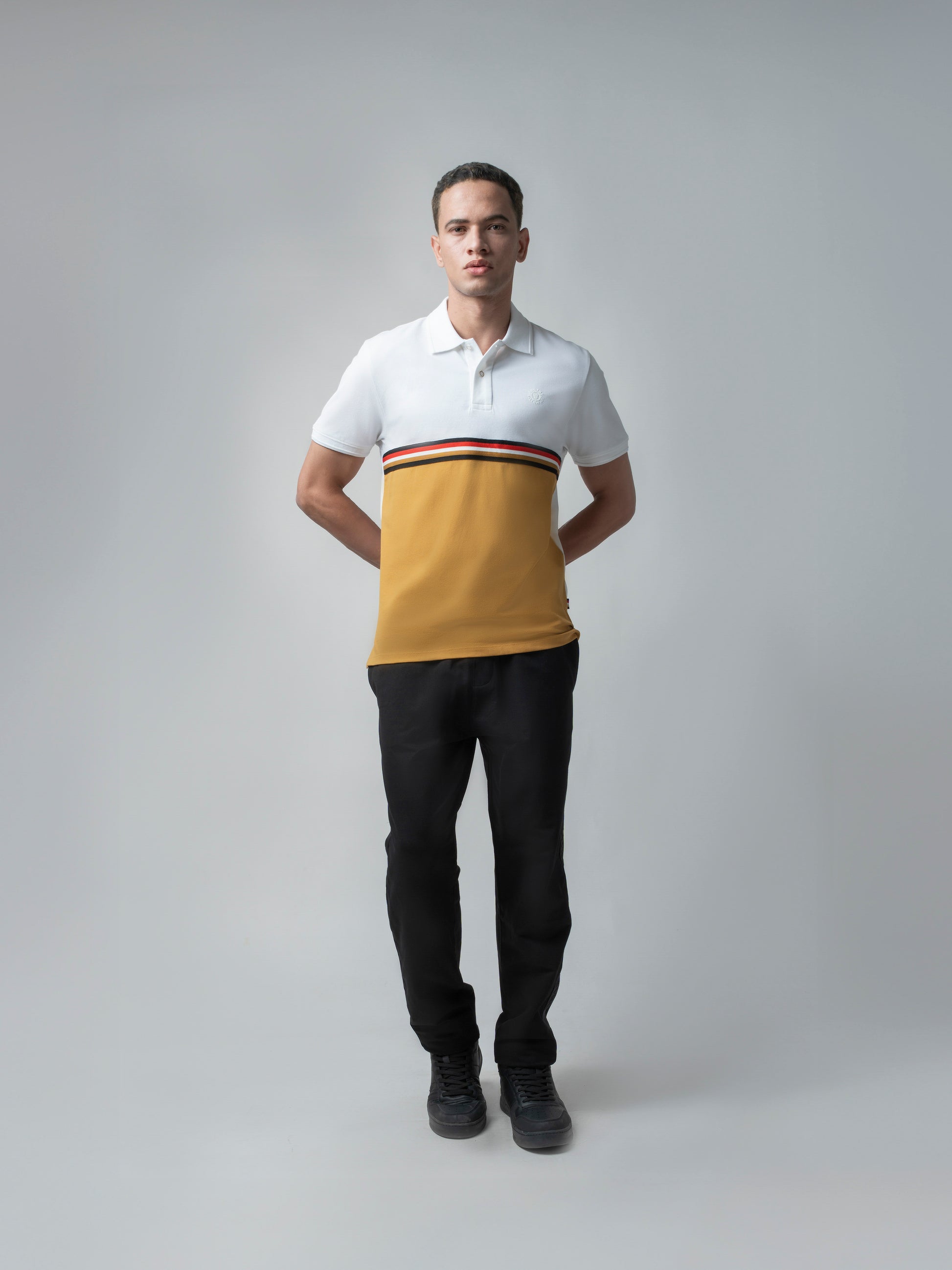 Supima Cotton Lycra White Polo T Shirt For Men