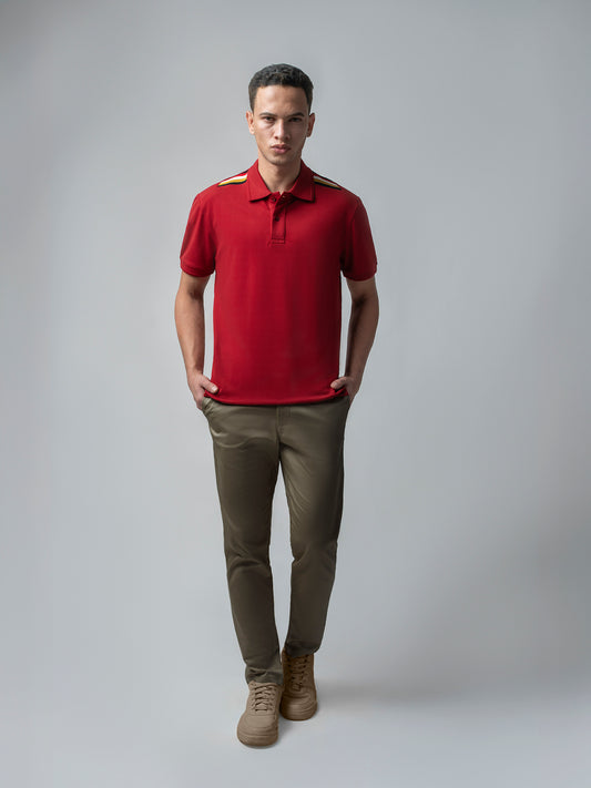 Red polo tshirt for men