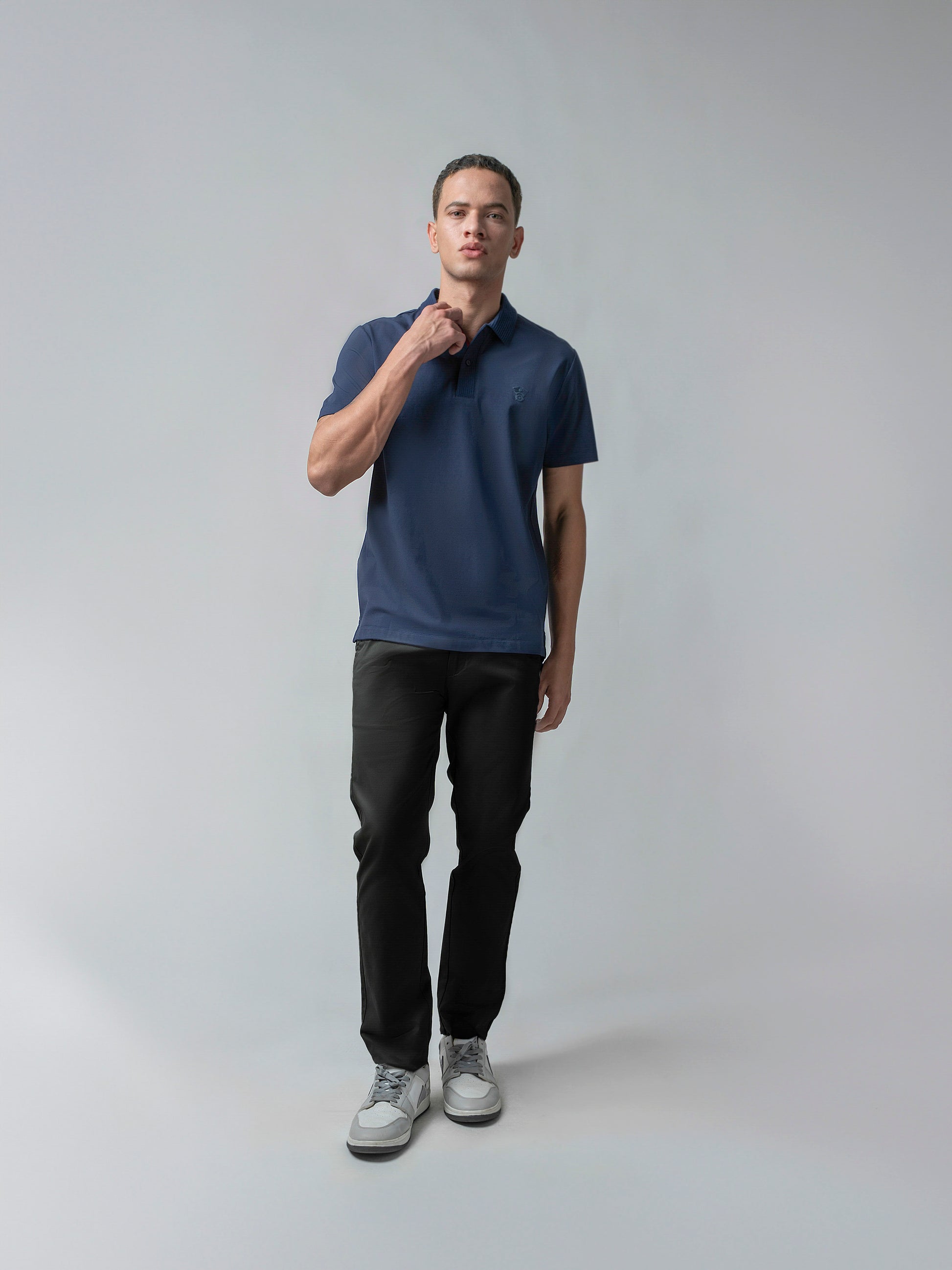 Jersène Jersey with Textured HD Sticker Iconic Emblem Navy Tee