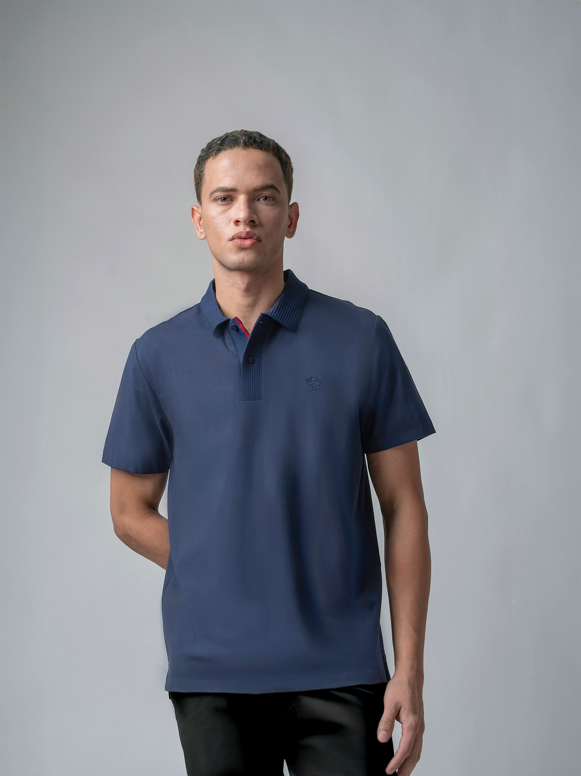 Jersène Jersey with Textured HD Sticker Iconic Emblem Navy Tee