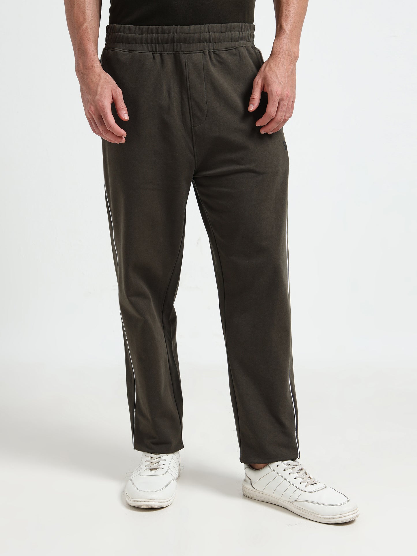 Engyne Cut & Sew Track Pant – Rougen Loop Knit Olive