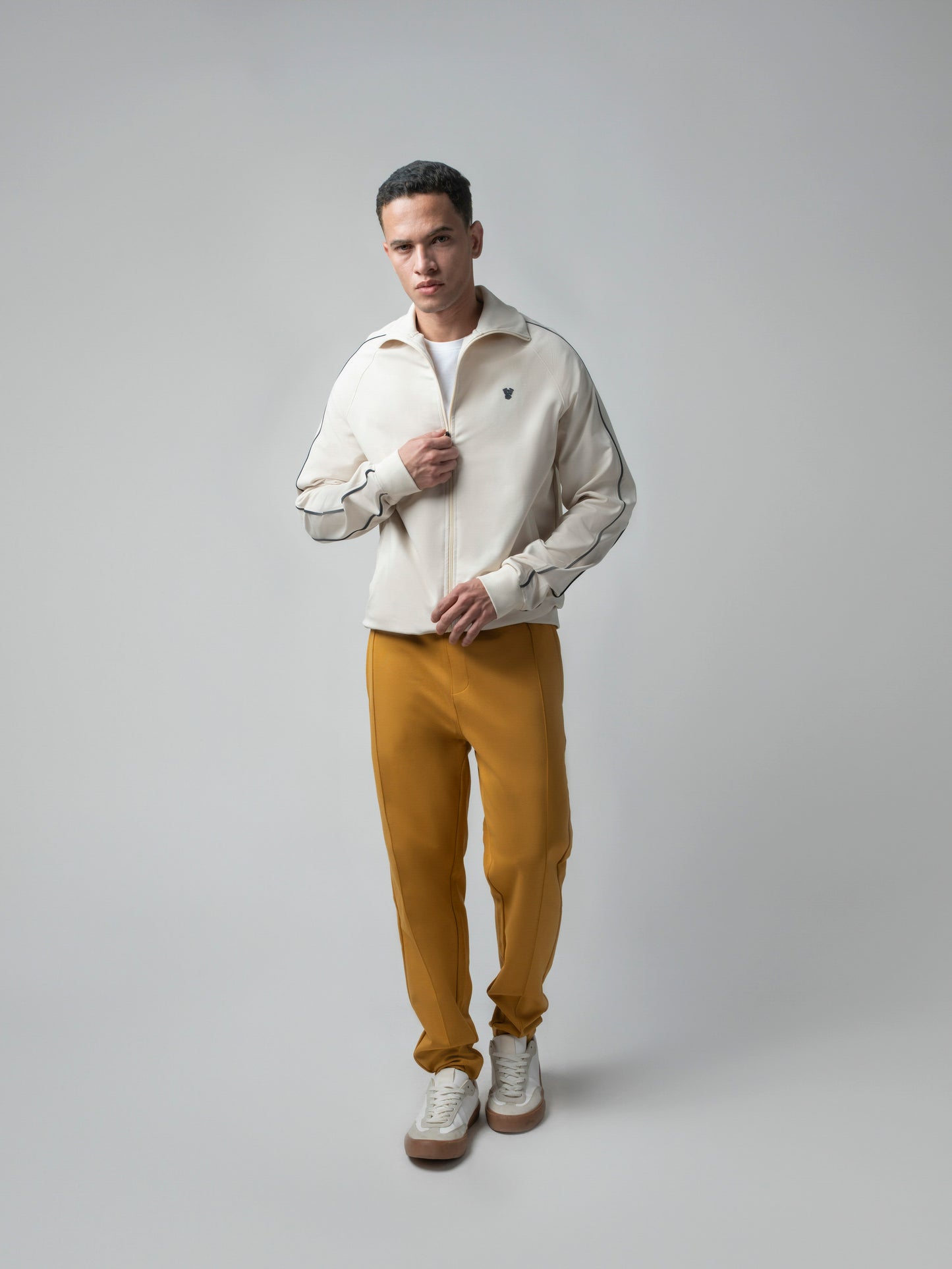 Shop Trendy Yellow Track Pant with Center Pin Tuck element