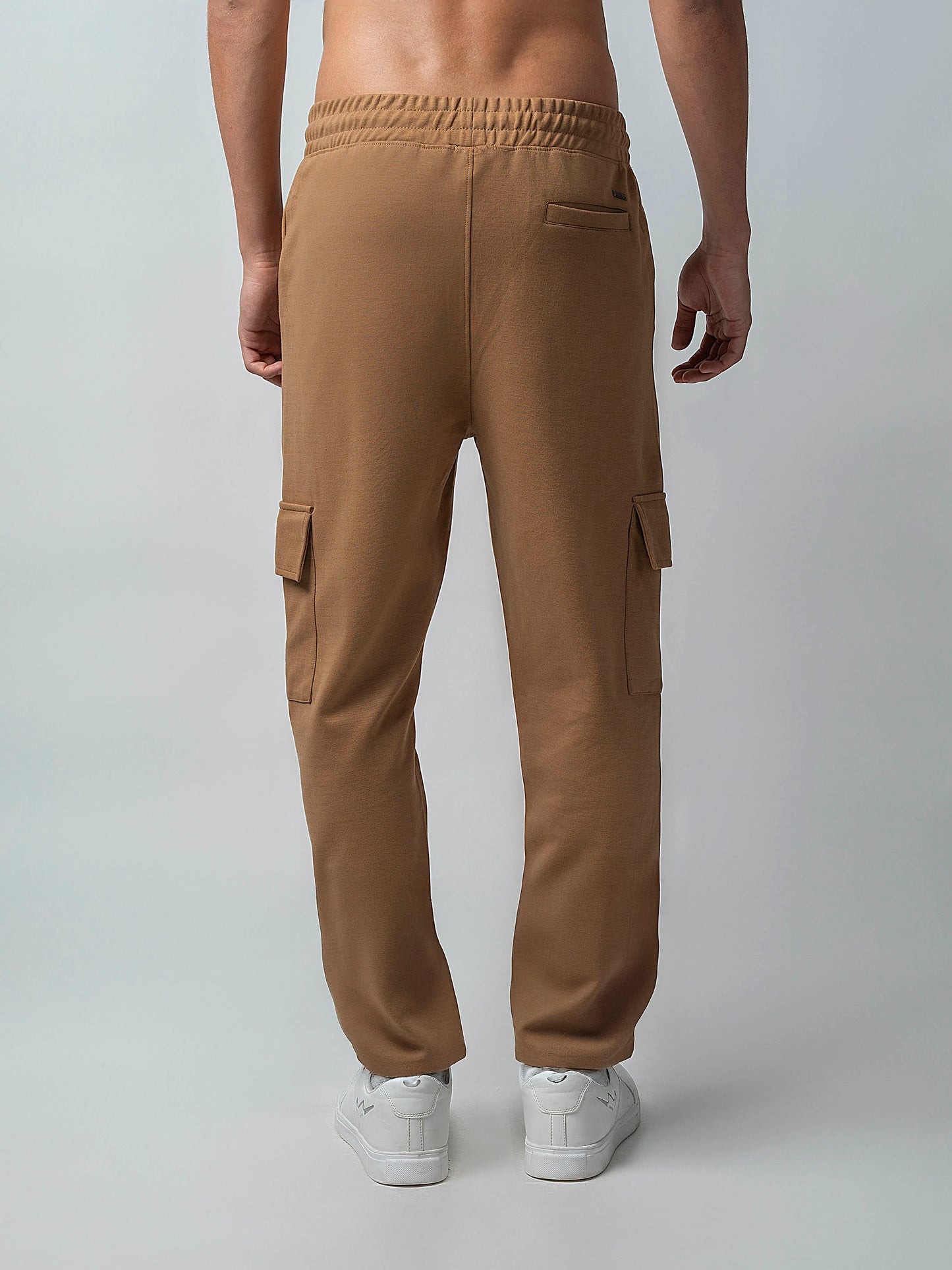 Trackpant with Dual Cargo Pockets in Rougen Cotton Poly Elastane Interlock