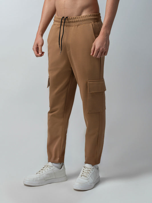 Trackpant with Dual Cargo Pockets in Rougen Cotton Poly Elastane Interlock