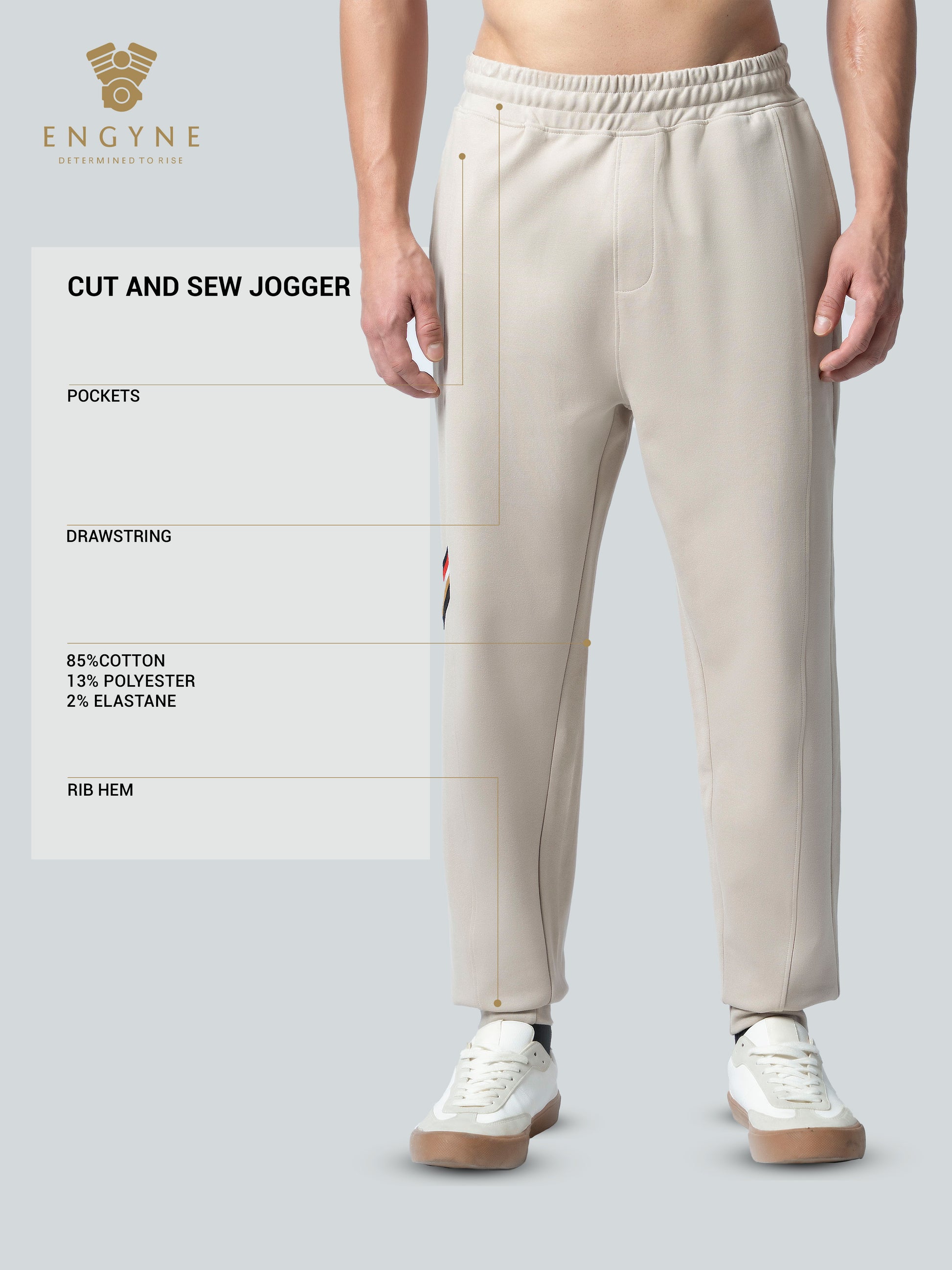 Cotton 4-Color Flag Tape Sand Drawstring Joggers For Men
