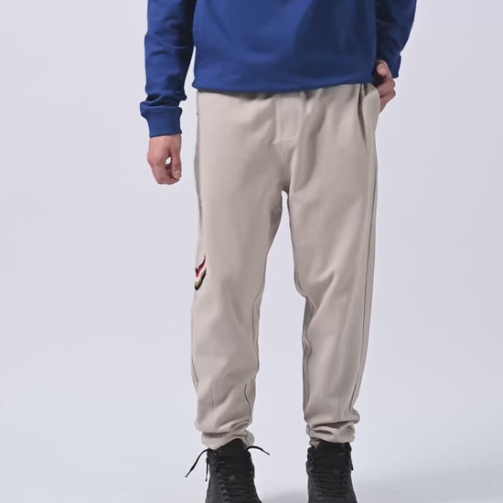 Cotton 4-Color Flag Tape Mens Navy Joggers