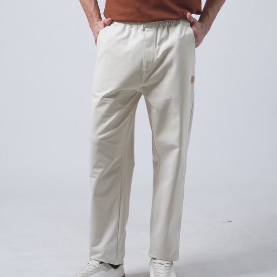 Olive Mens Track Pants With Contrast HD Print