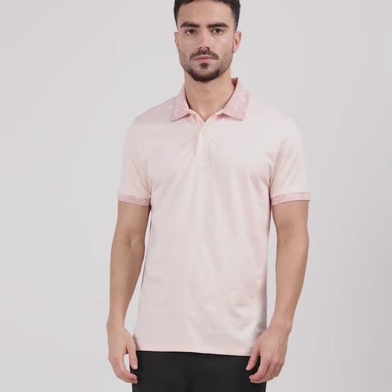 Men's Supima pink polo t-shirt