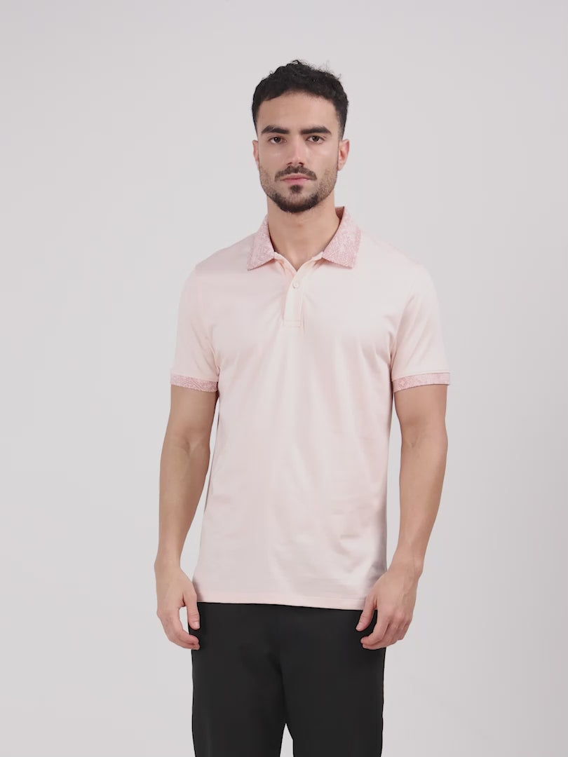 Men's Supima pink polo t-shirt