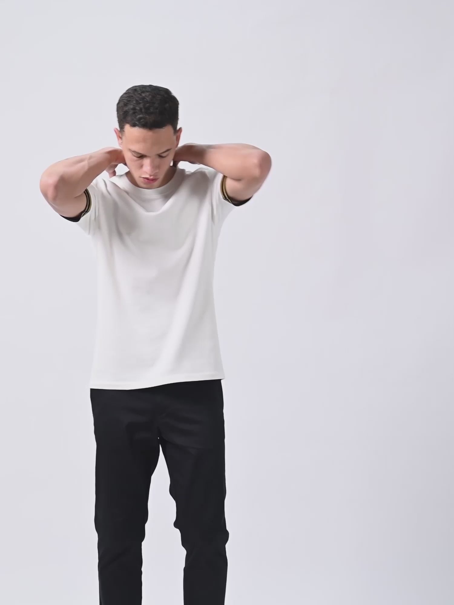 Supima Cotton Lycra White t Shirt for Men Round Neck