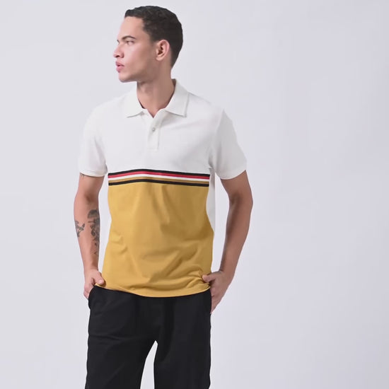 Supima Cotton Lycra White Polo T Shirt For Men
