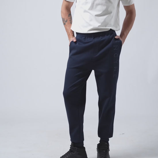 Engyne' Embroidery Navy Blue Joggers
